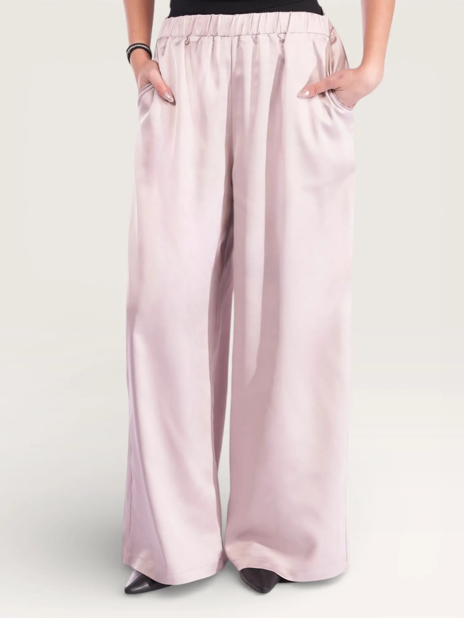 silk muse pants - almond