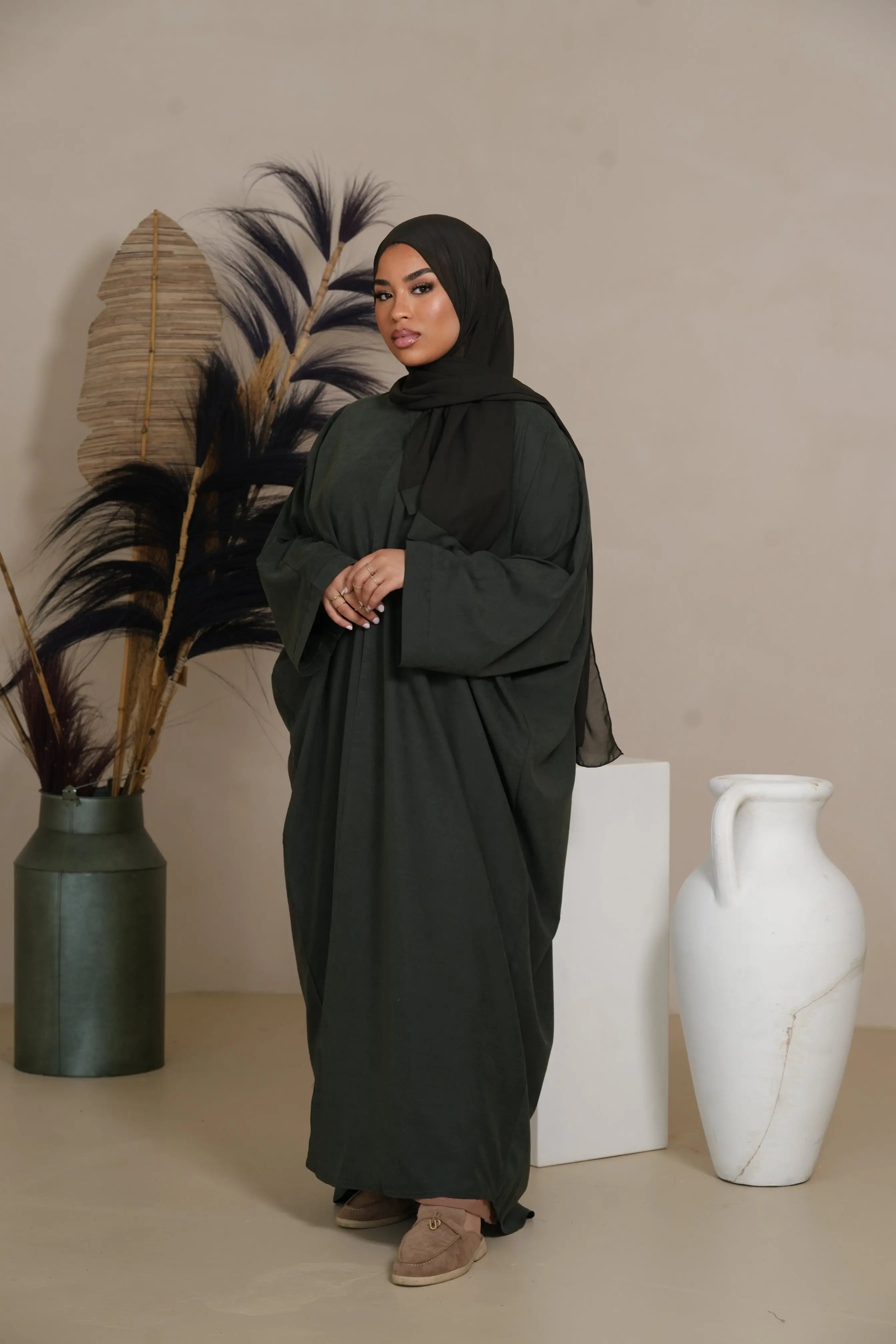 Velvet Daily Abaya - Royal Green Losyana.Shop