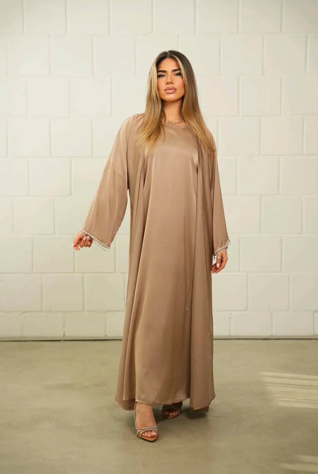 DXB Zara Abaya - Gold Losyana.Shop
