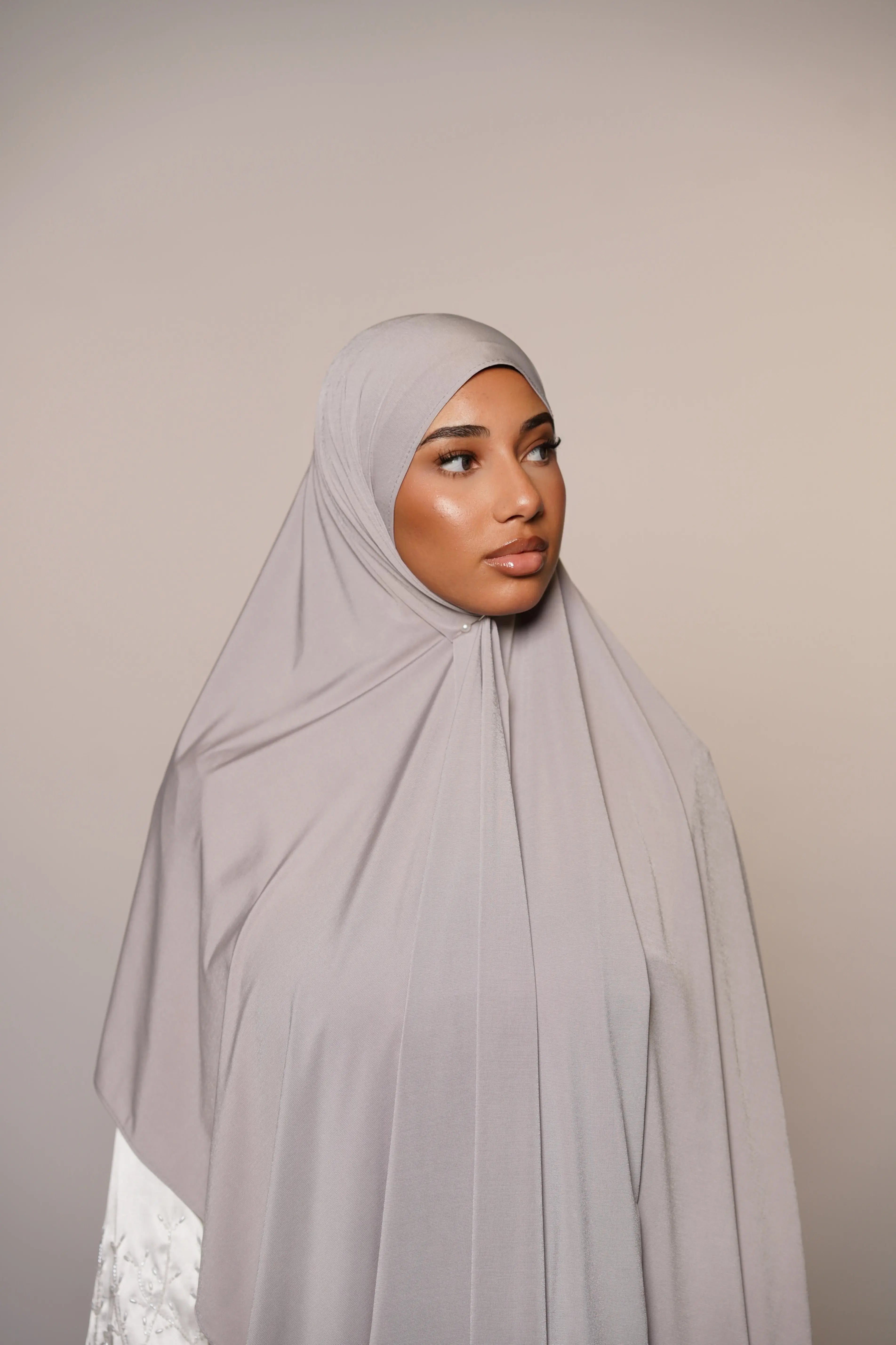 Satin Premium Jersey - light grey Losyana.Shop