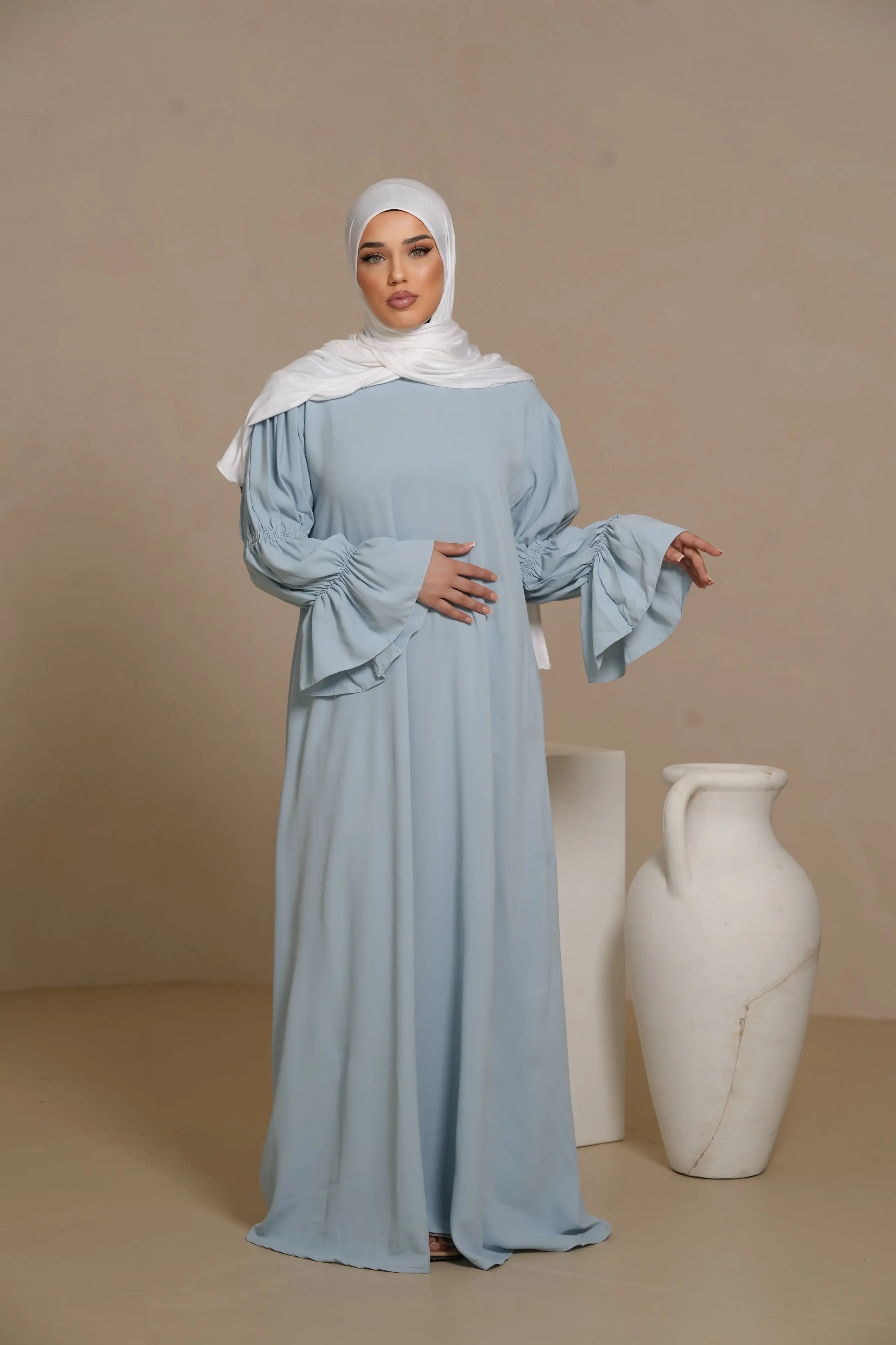 Daily Medine Abaya - Baby blue Losyana.Shop