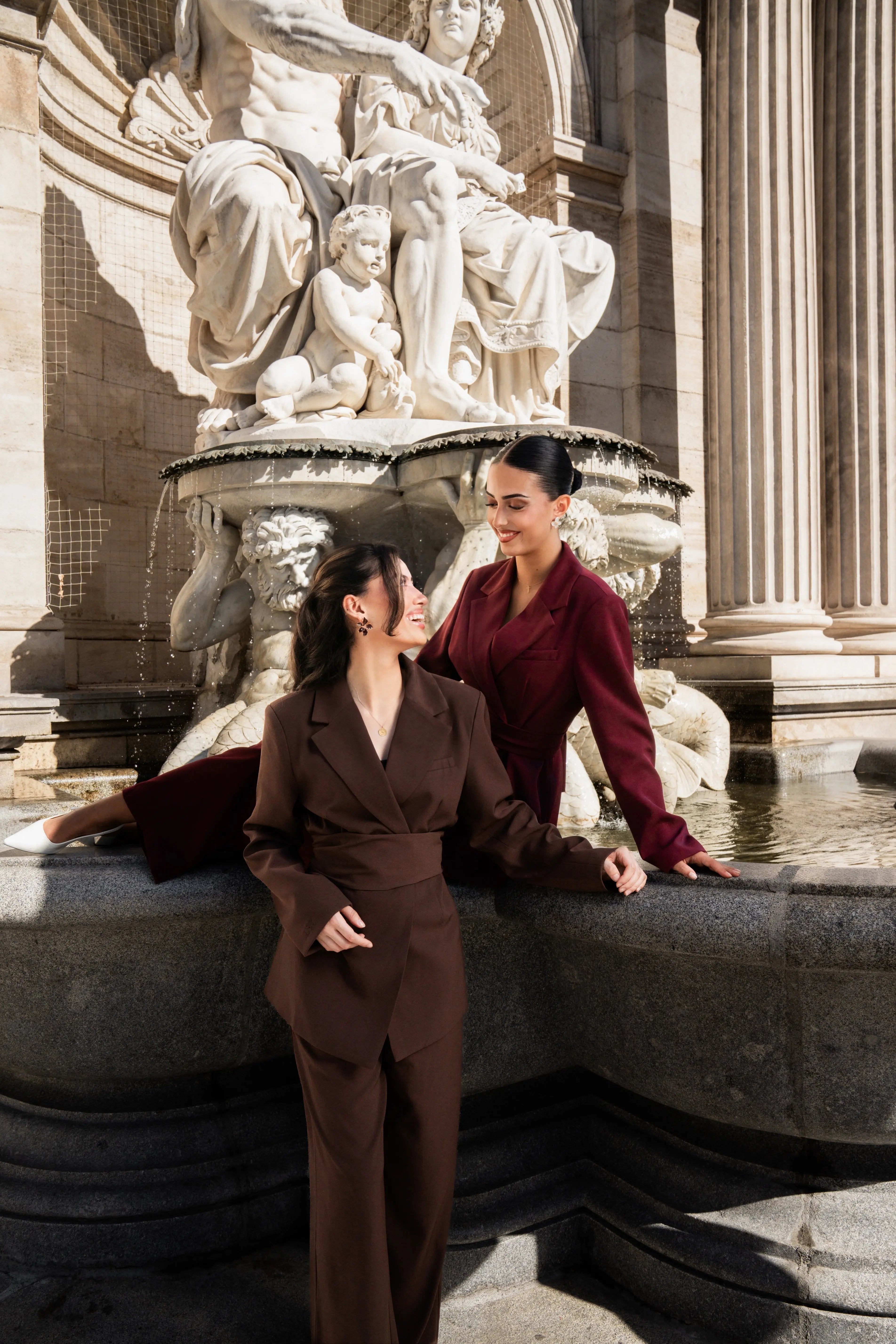 the noble belted blazer - mocca mousse Losyana.Shop