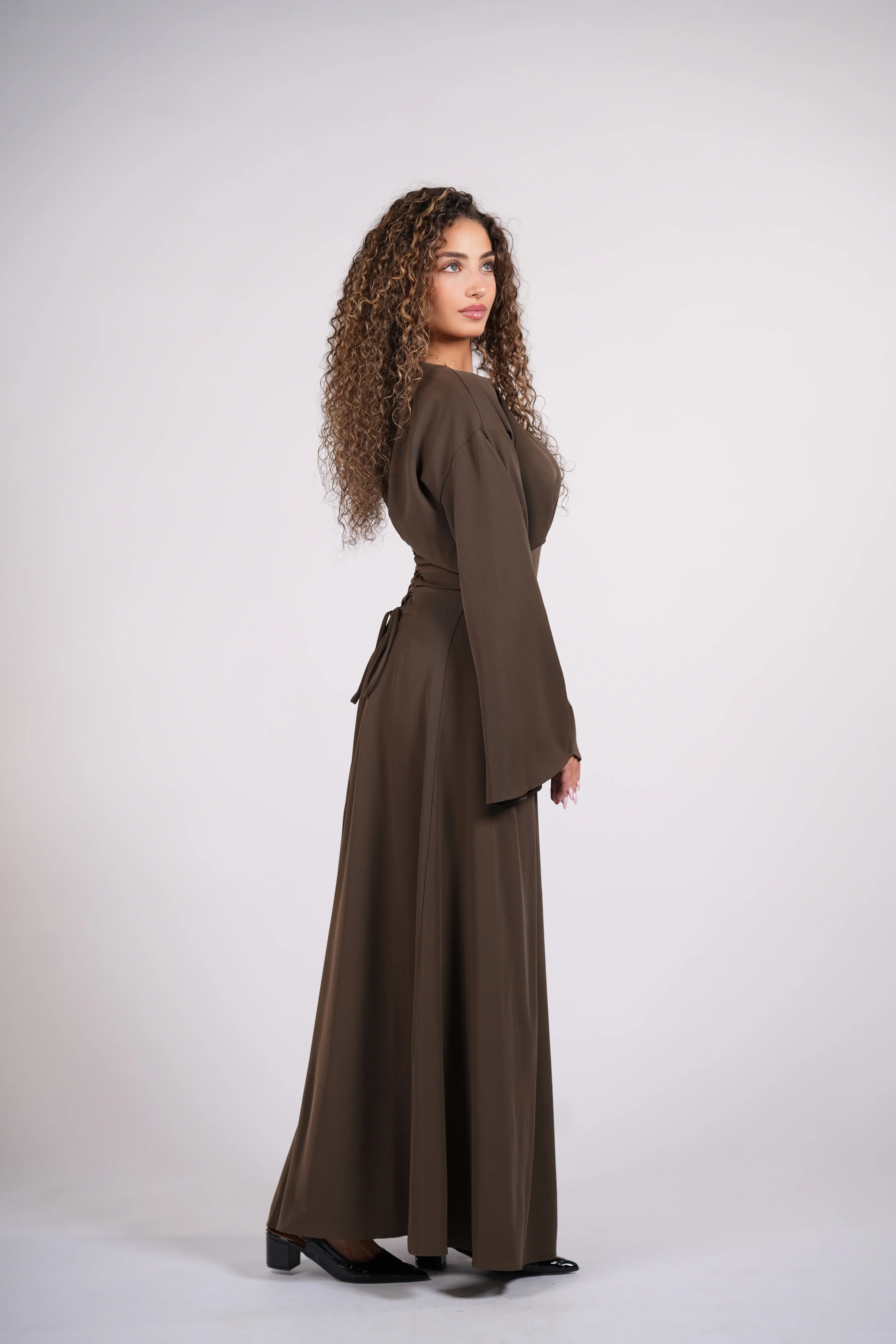 the corset dress - espresso Losyana.Shop