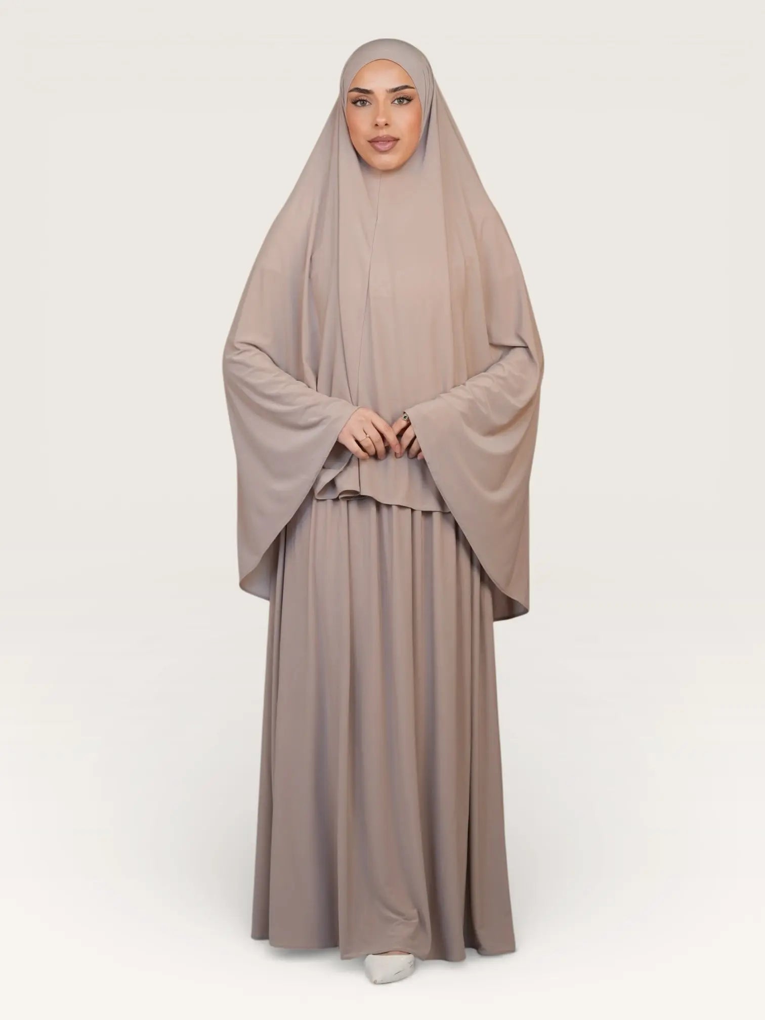 premium khimar set - light beige