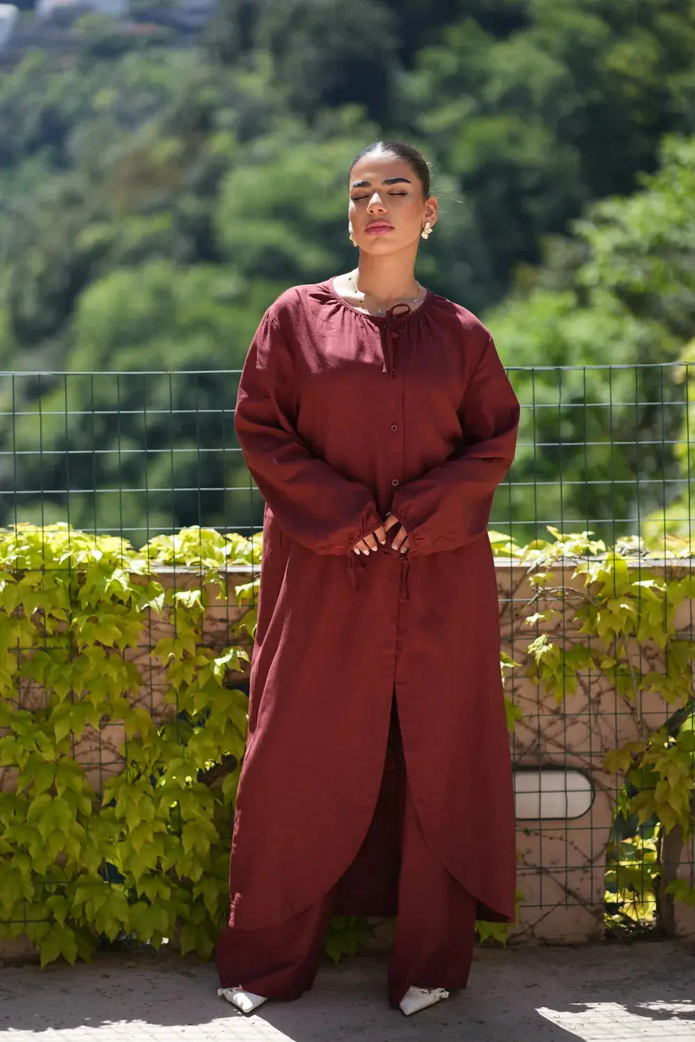 MEDITERRANEAN BREEZE SET - MAROON Losyana.nl