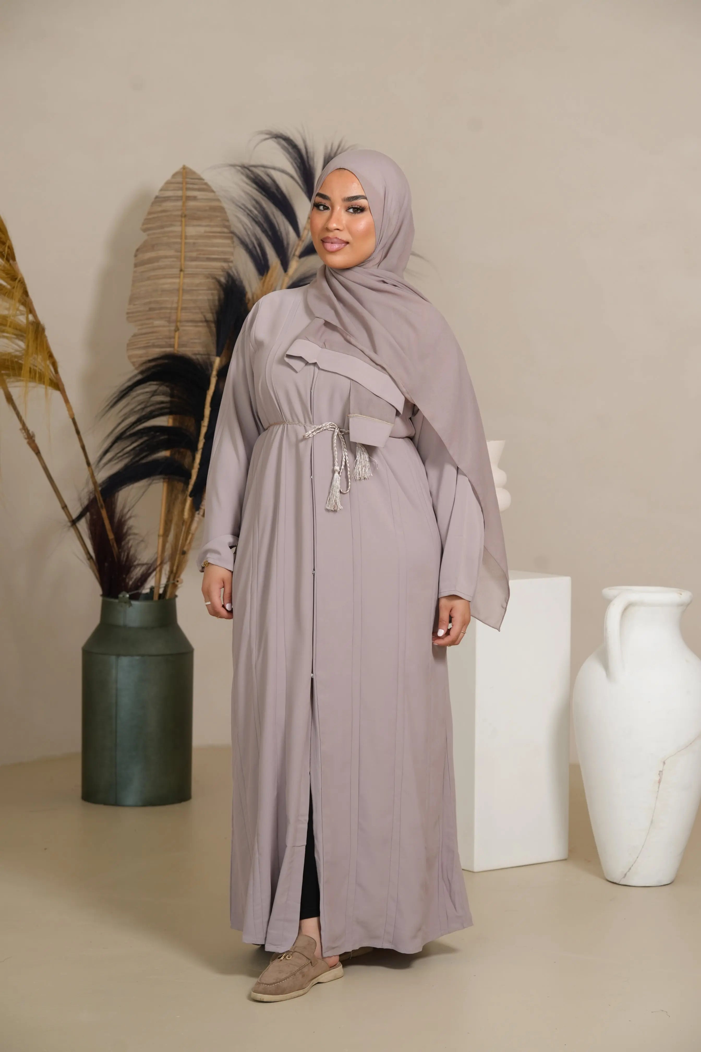 Lines Daily Abaya - Almond Losyana.Shop