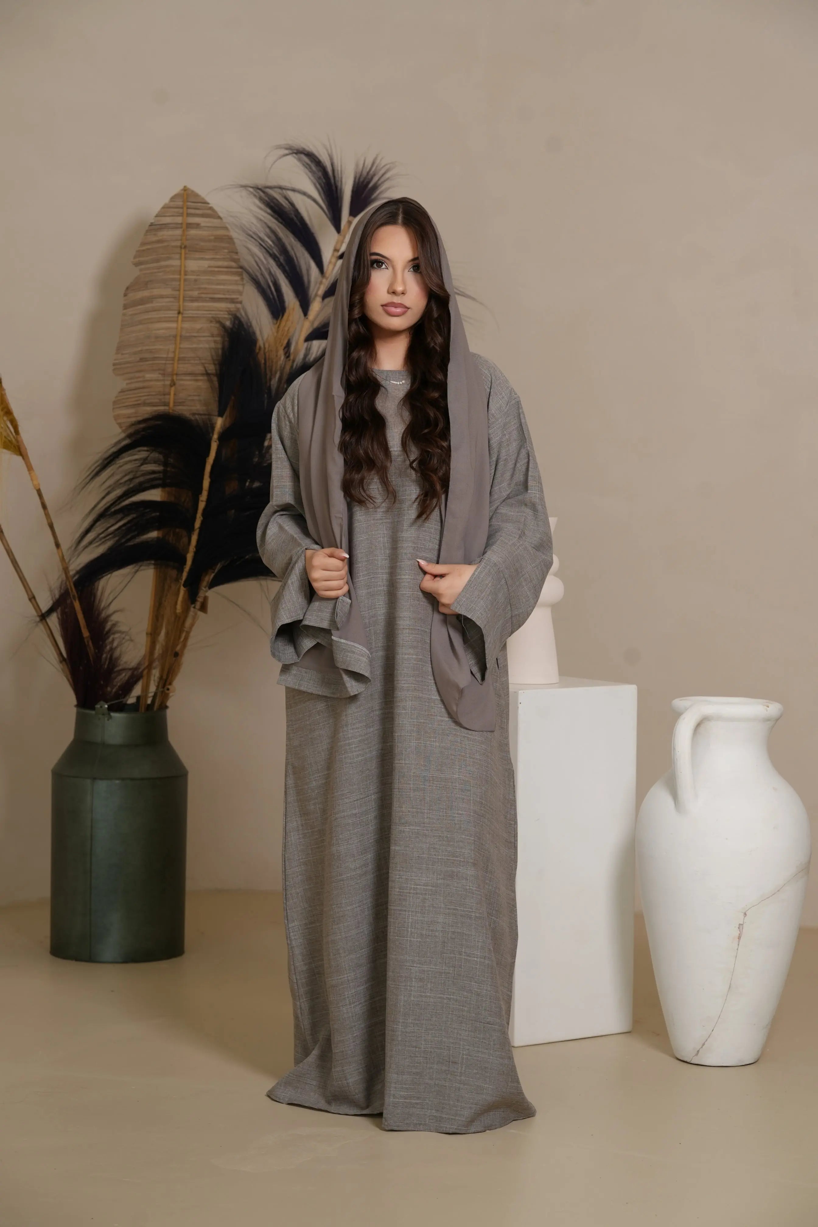 Base Linen Abaya - Venge Losyana.Shop