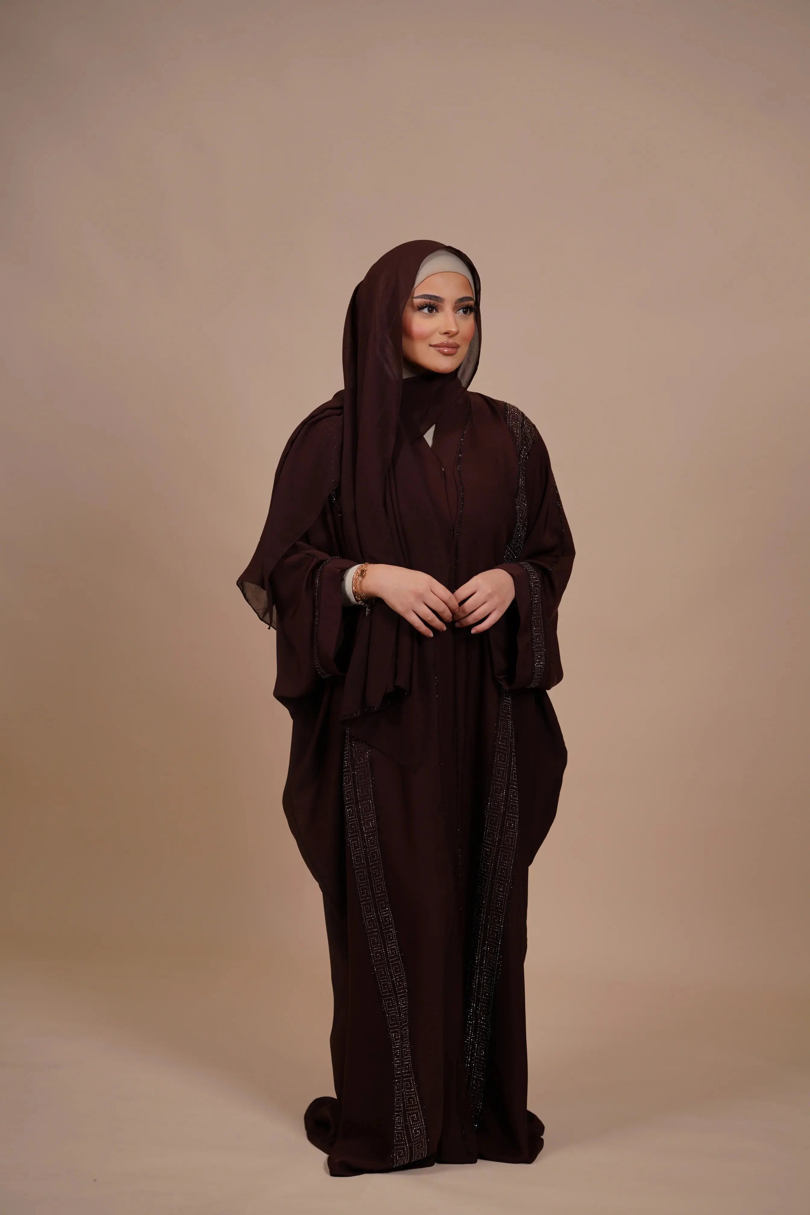 Emirate abaya - Brown Sugar Losyana.Shop