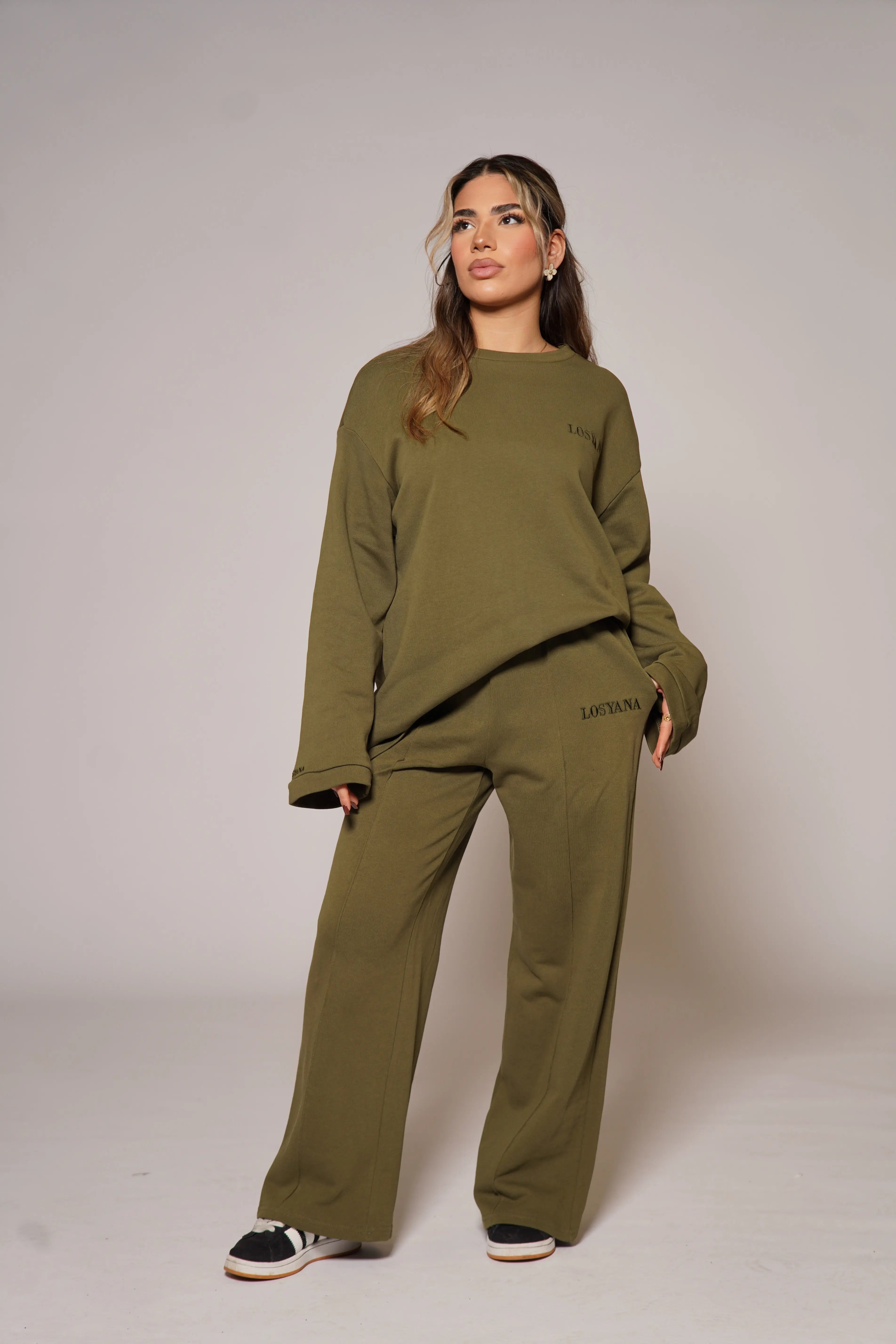 Lounge and Gym set - khaki green Losyana.Shop
