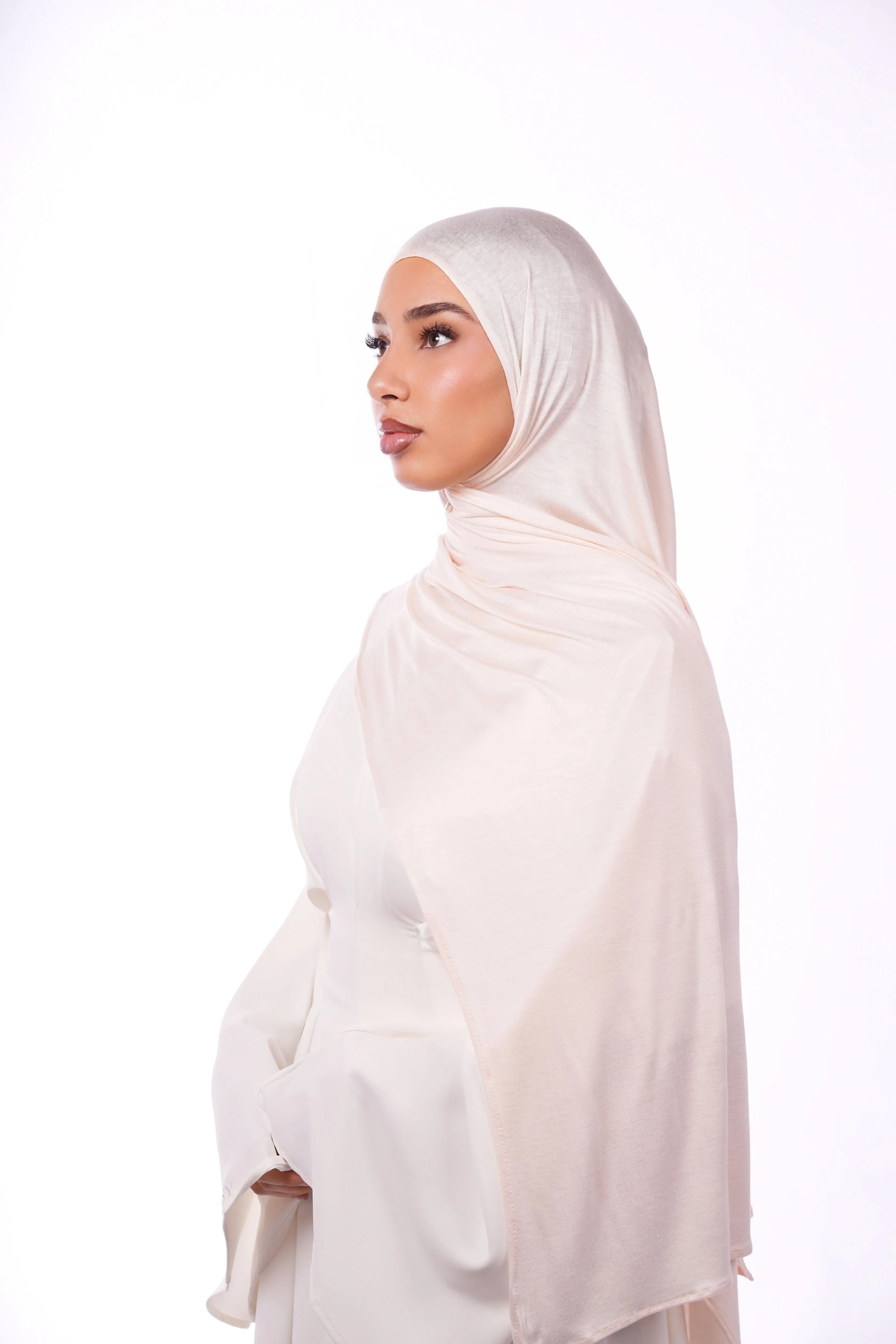 Bamboo Jersey - apricot white