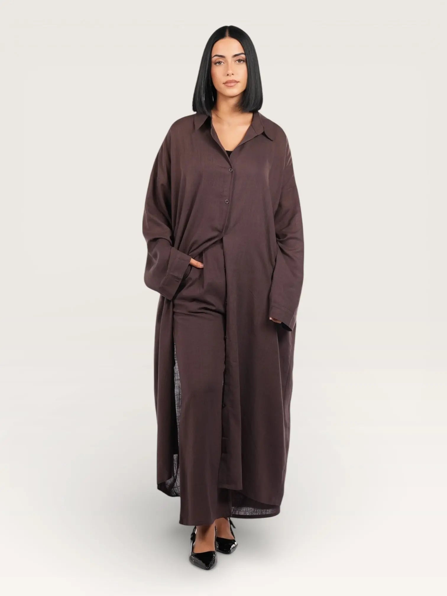 ENSEMBLE DE LINGE PALMA - ESPRESSO