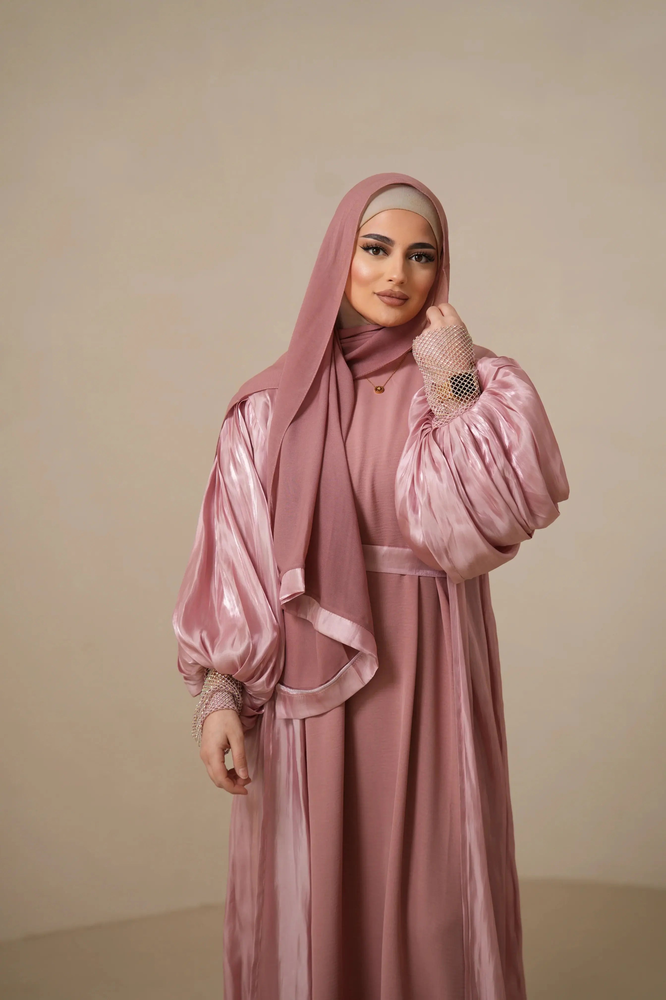 Emirate abaya - PINK Losyana.Shop