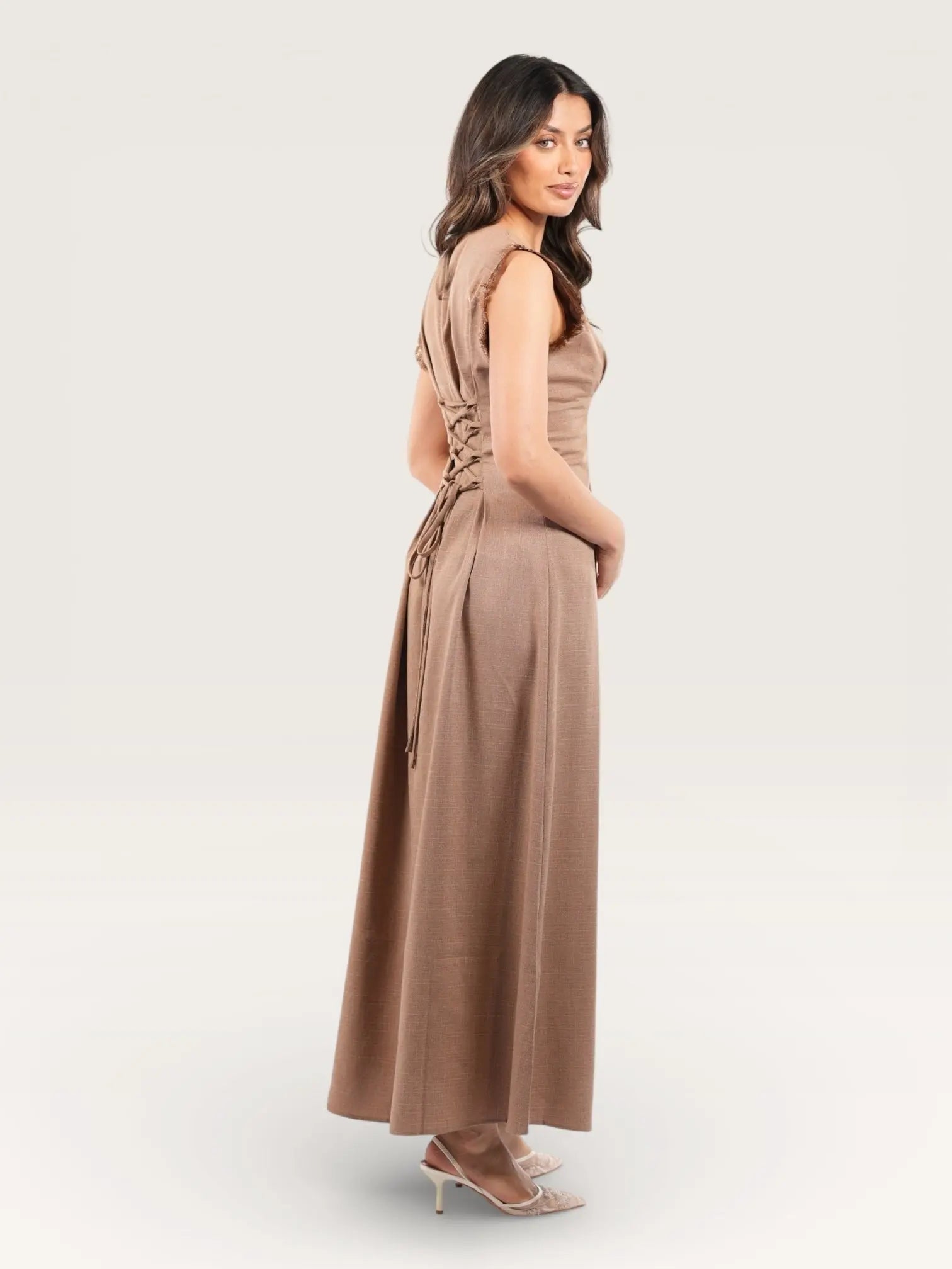 Corset et kimono viennois - mousse brune