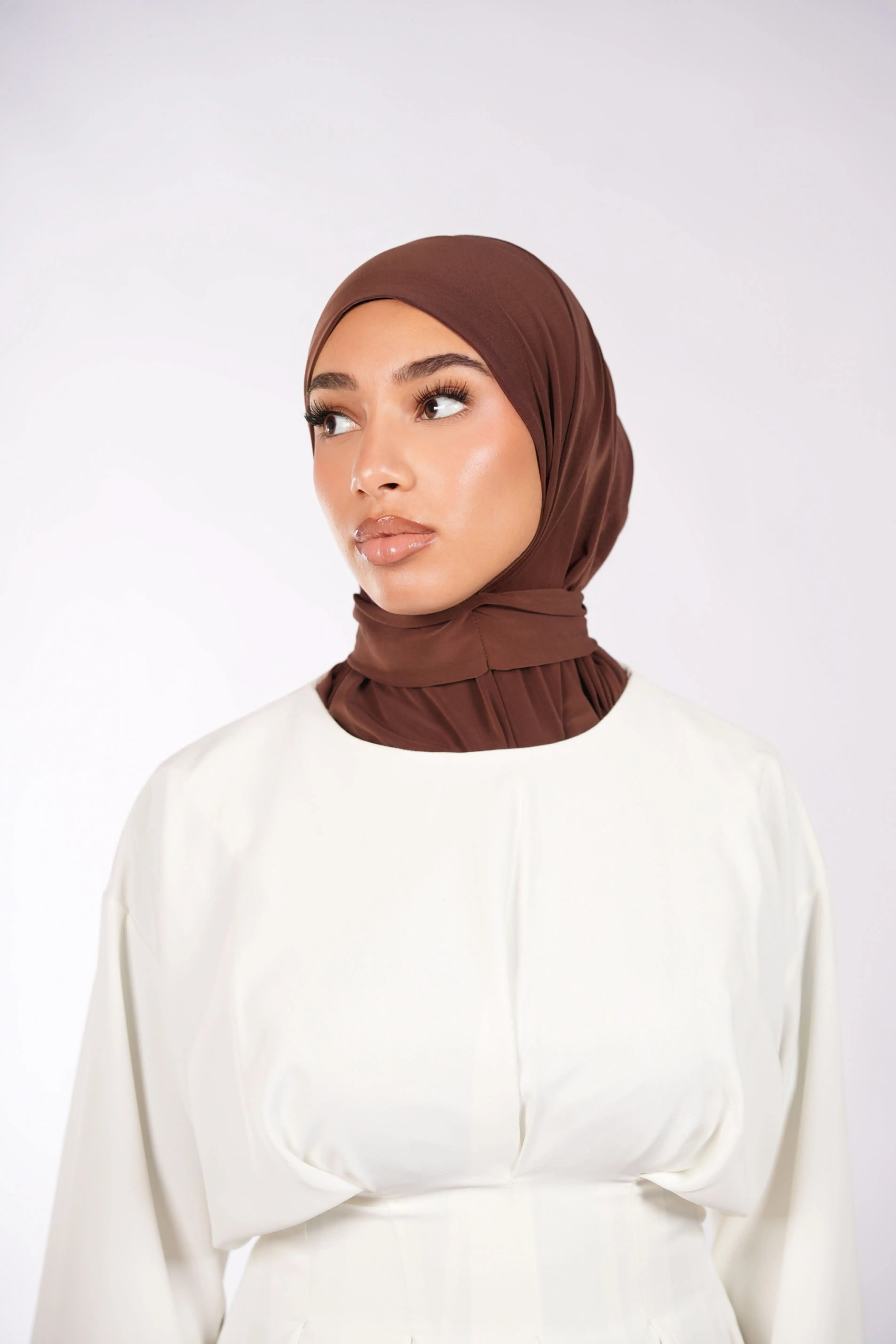 Instant Hijab - coffee - Losyana.Shop