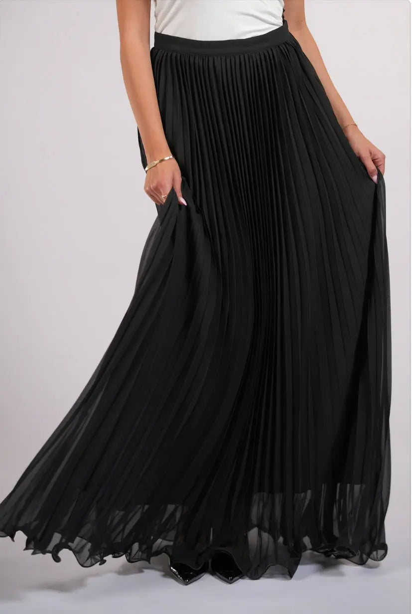 plisse skirt - black Losyana.Shop