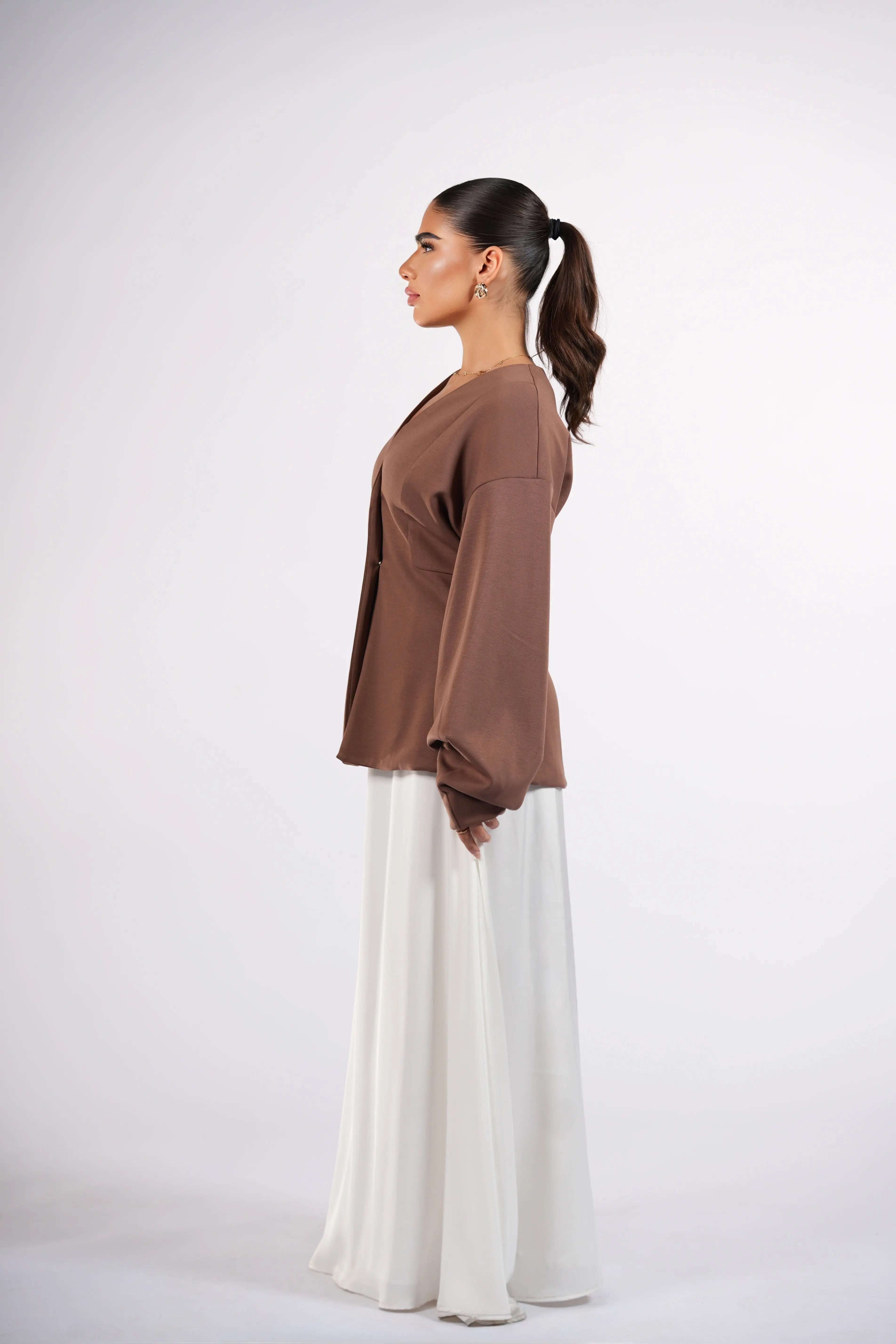 opera blazer - nude brown Losyana.Shop