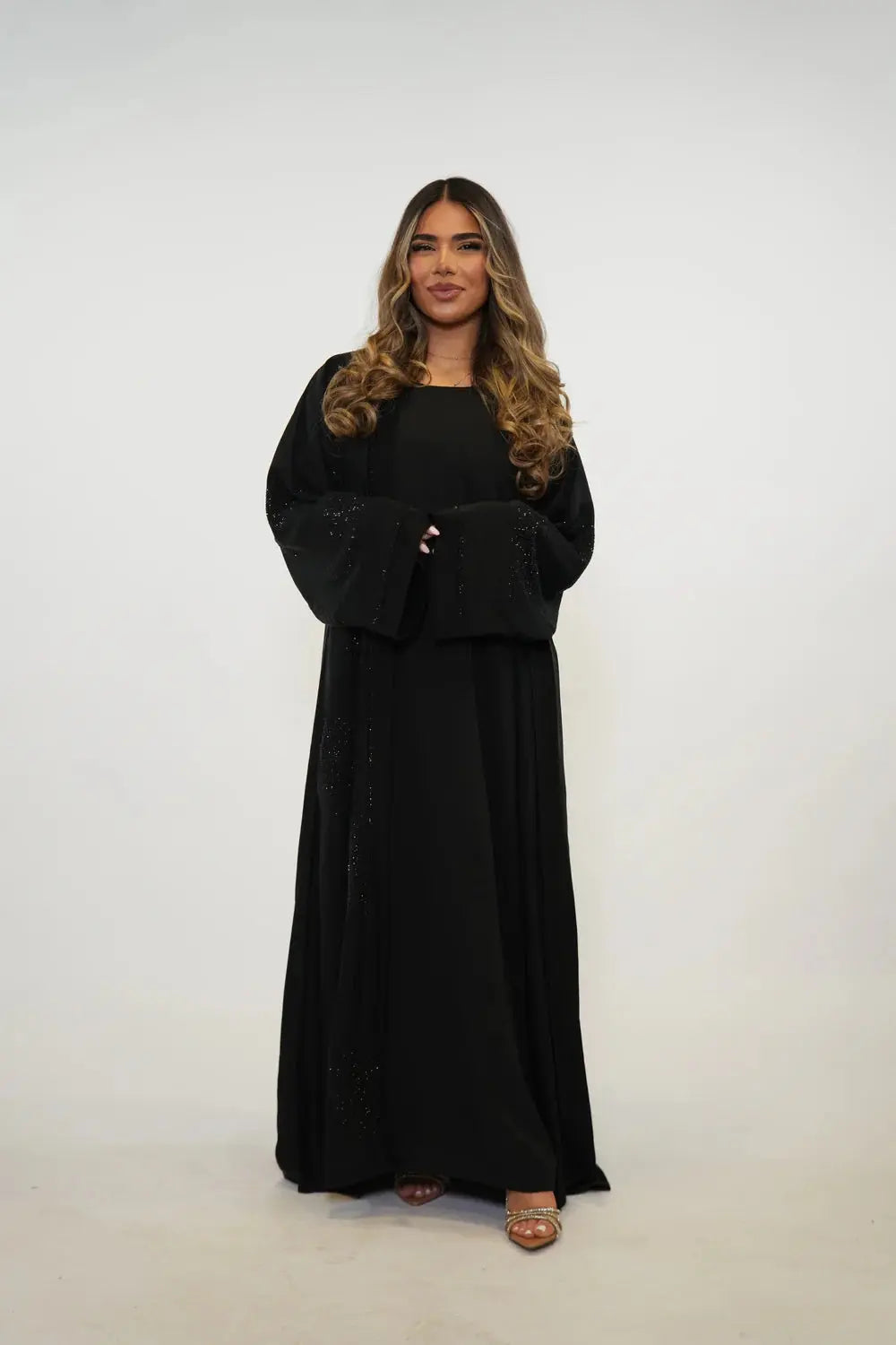 Dubai Luxoury Abaya - Black Losyana.Shop