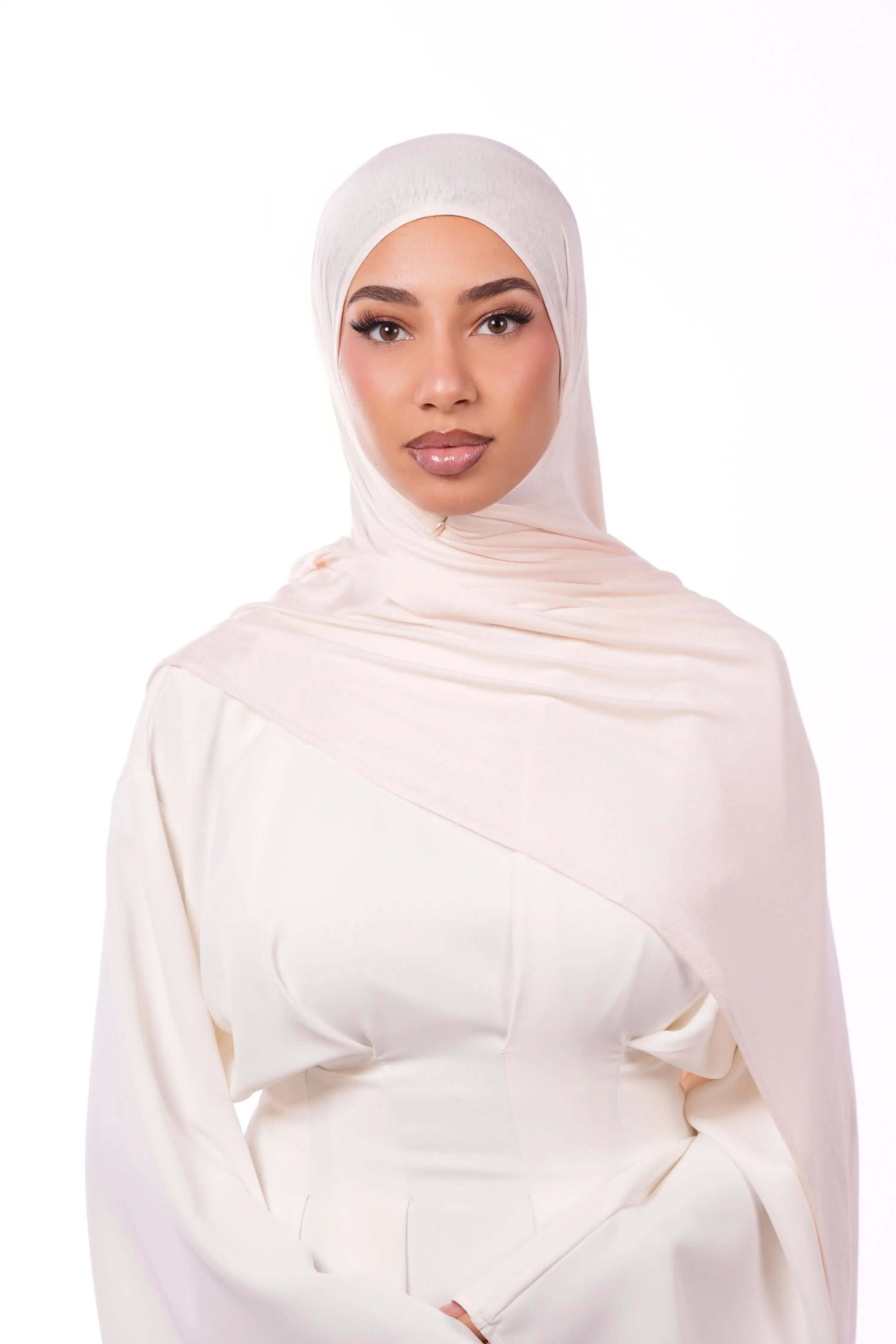 Bamboo Jersey - apricot white