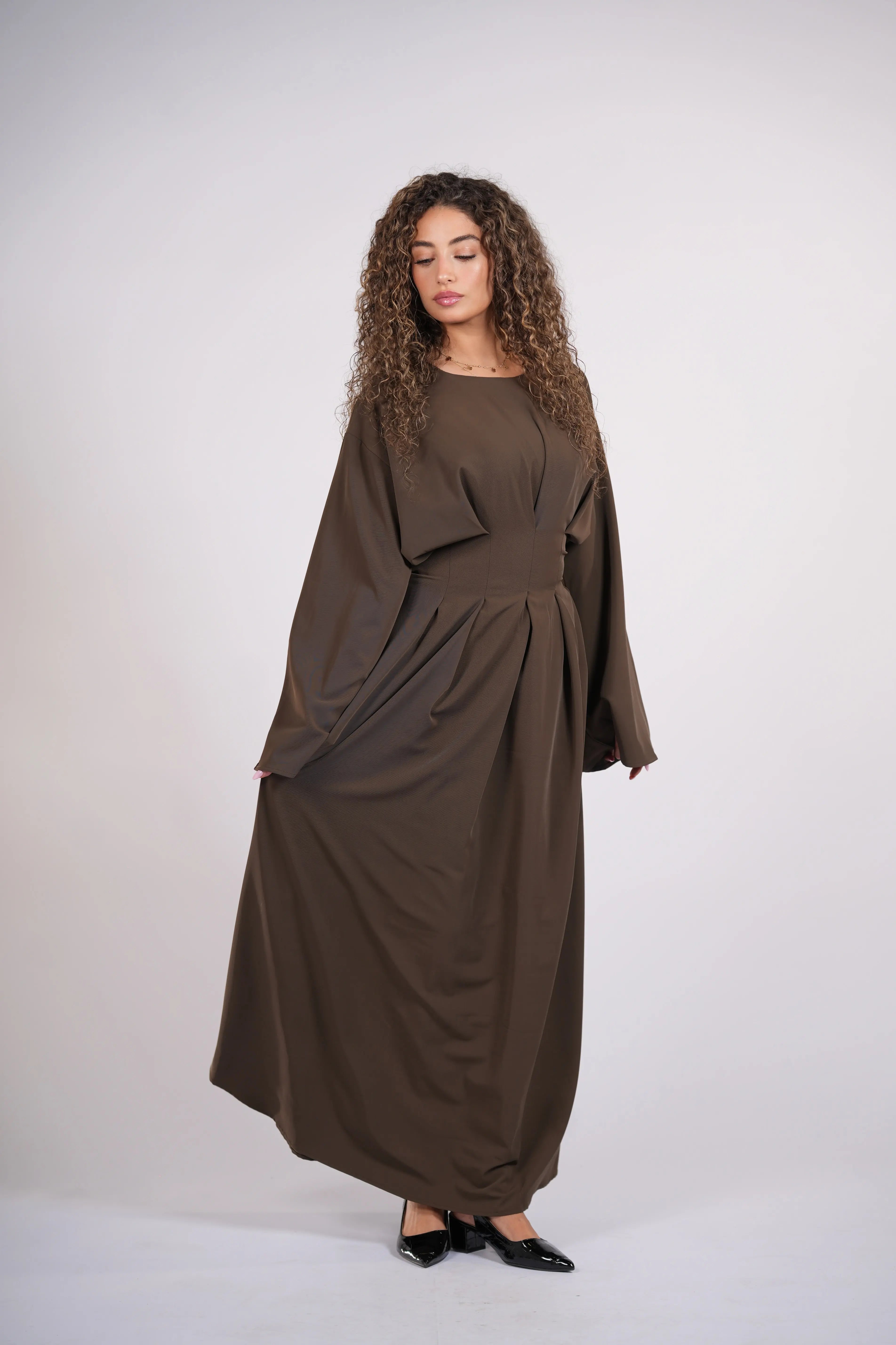 the corset dress - espresso Losyana.Shop