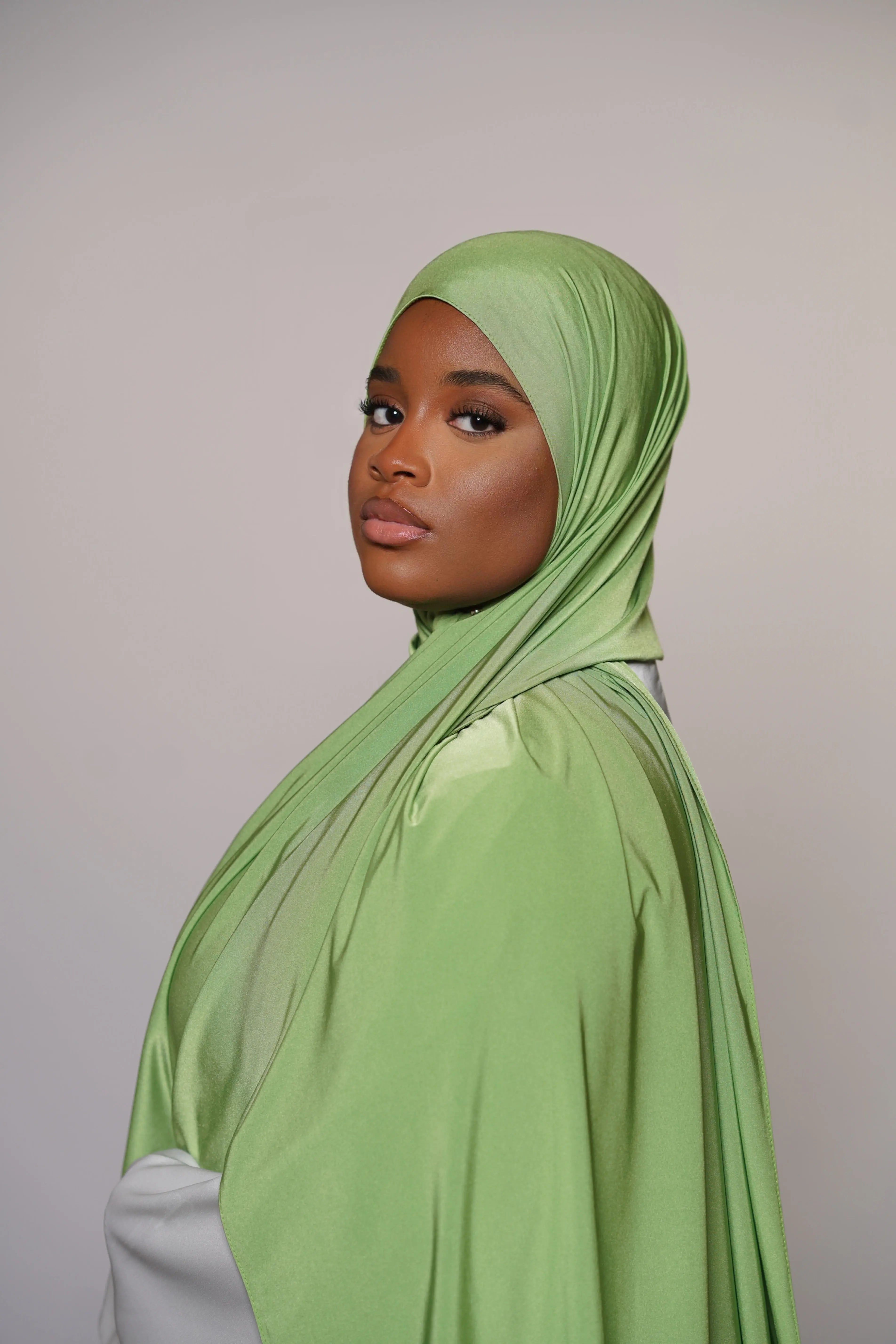 Satin premium jersey - lime Losyana.Shop