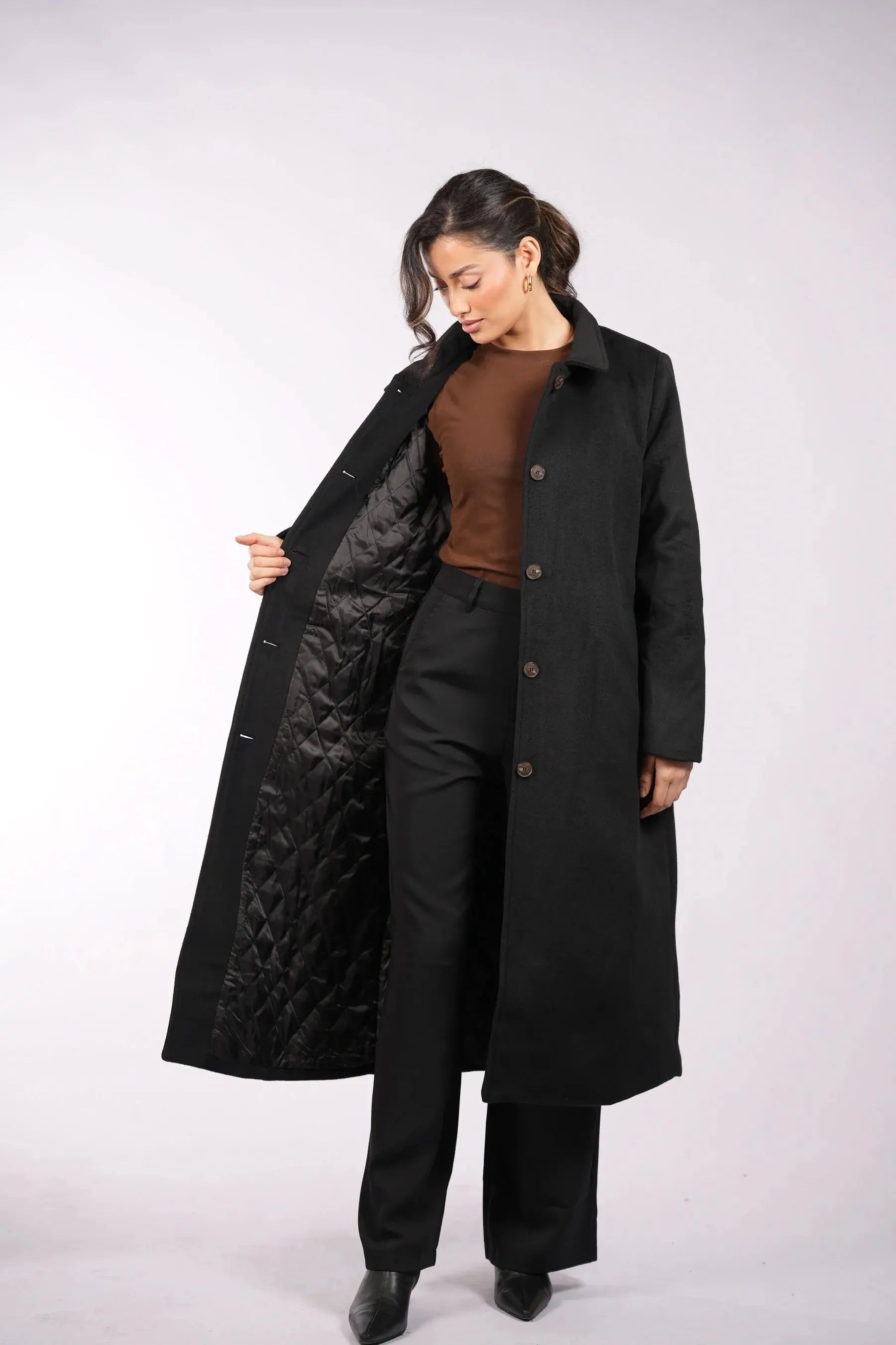 the vienna coat - black Losyana.Shop