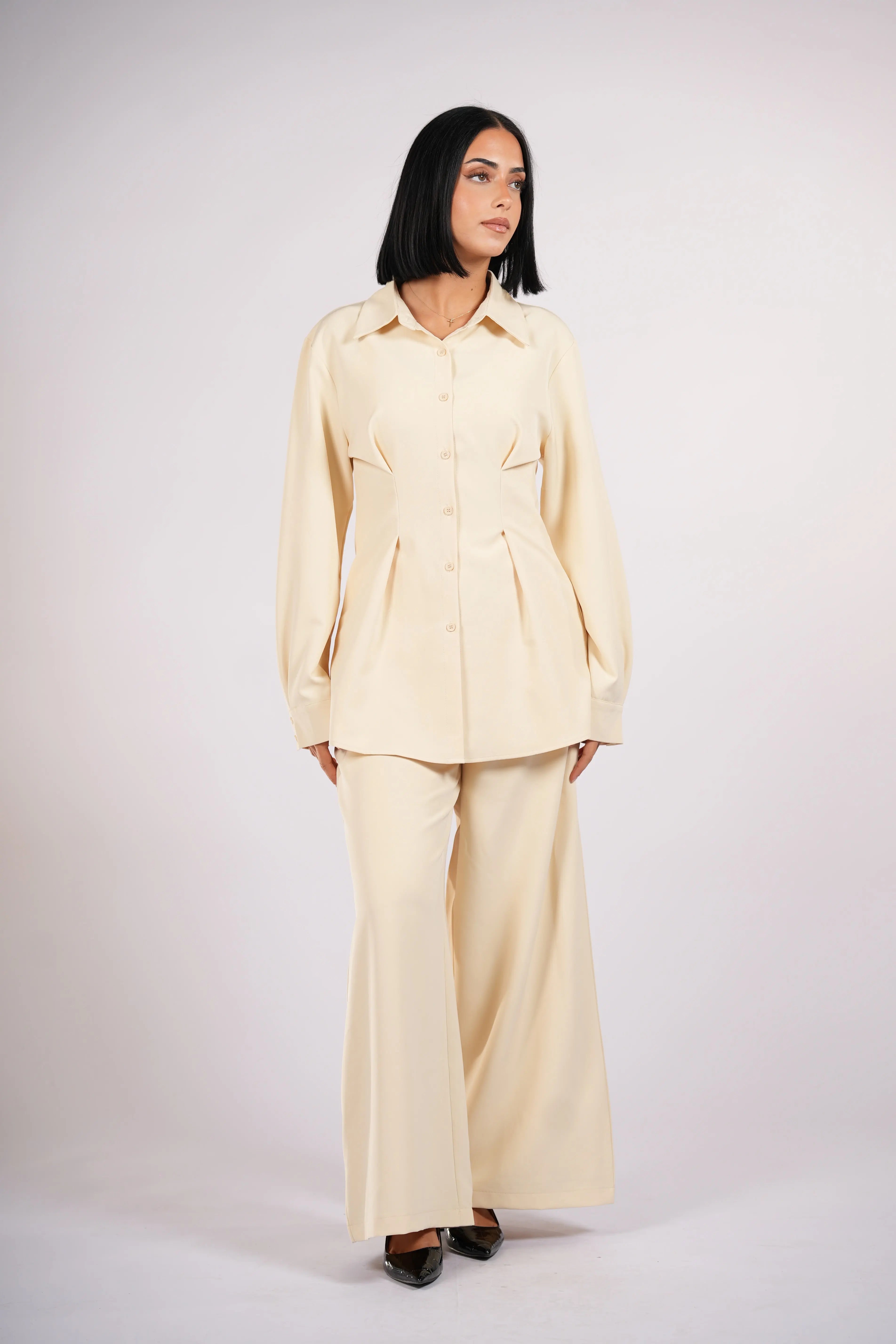 corset blouse - butter yellow Losyana.Shop