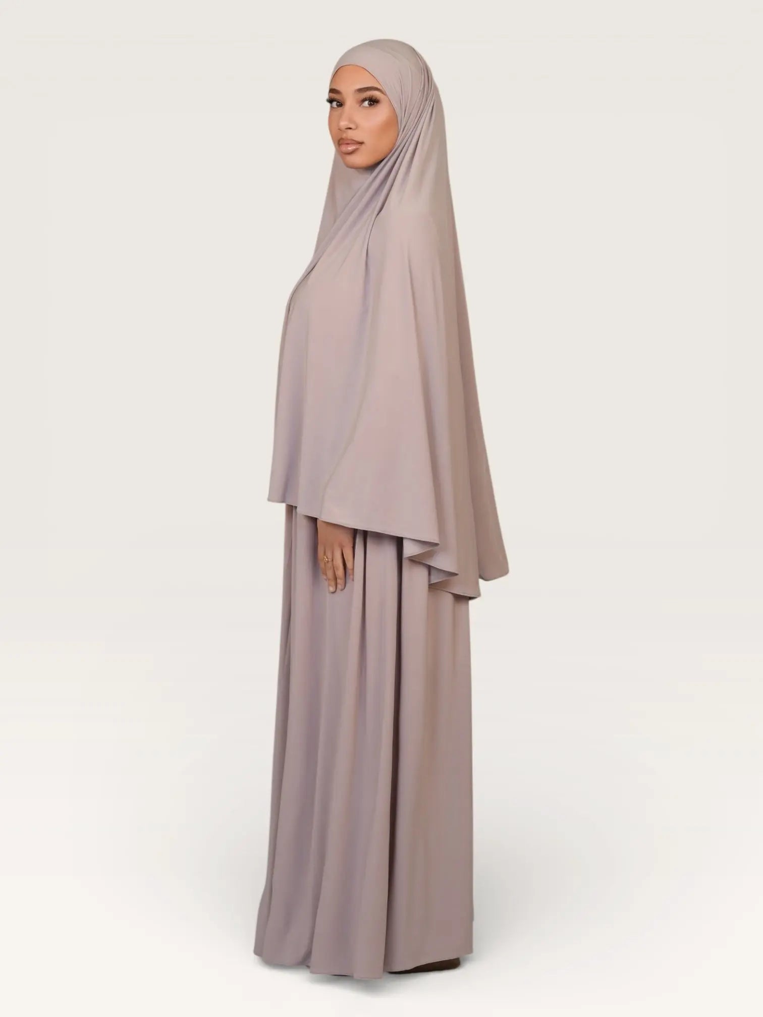 premium khimar set - costa cream
