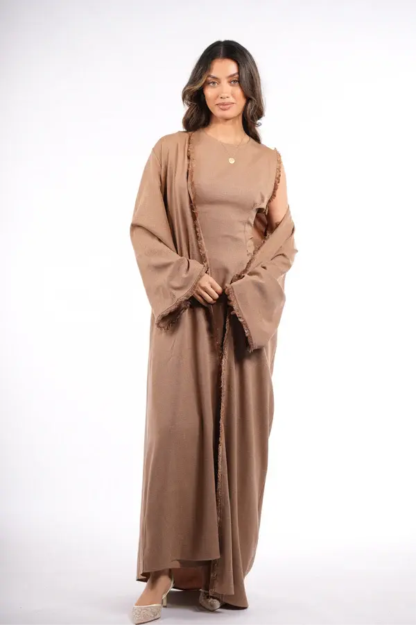 vienna corset & kimono - brown mousse Losyana.Shop