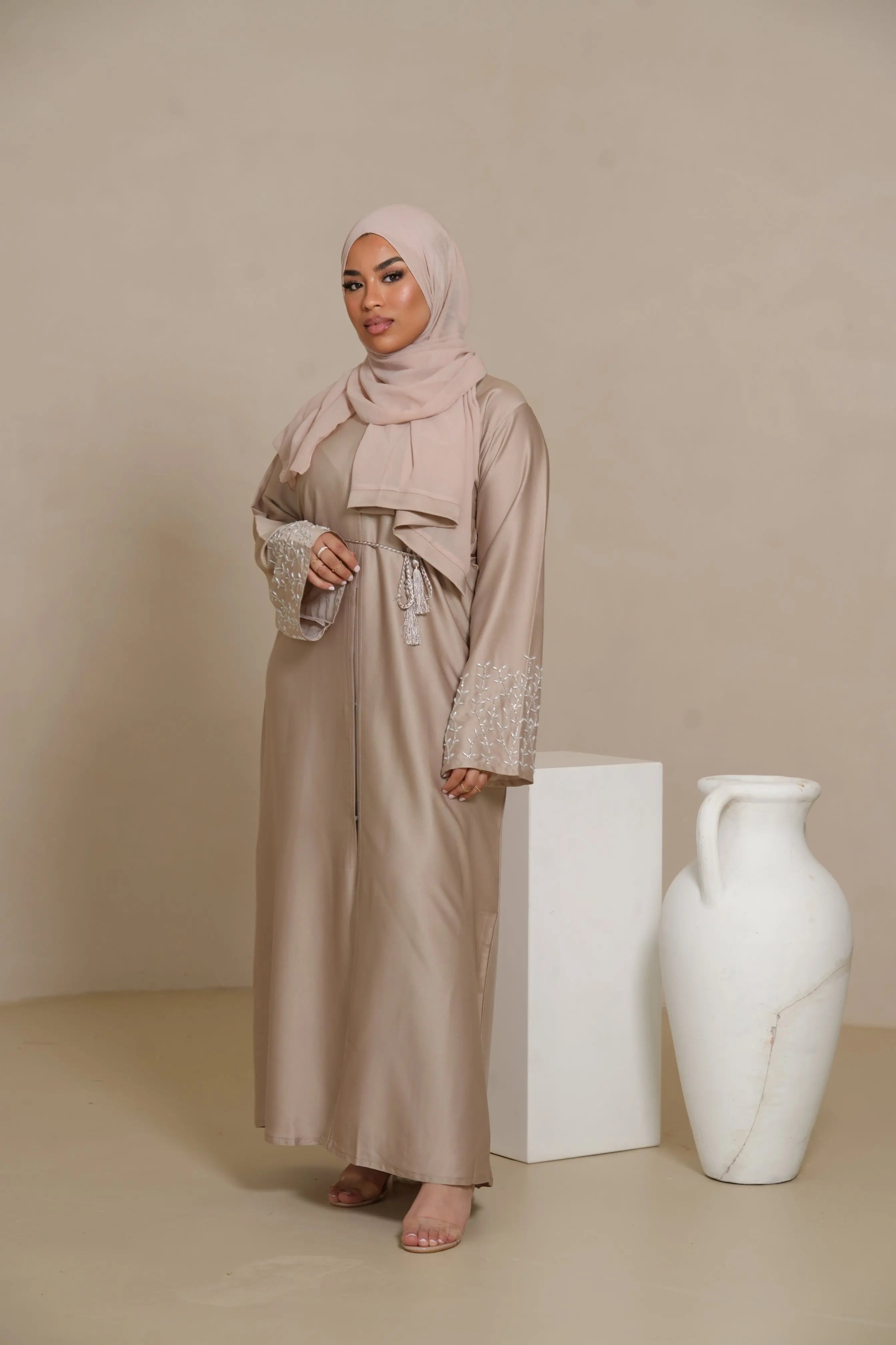 DXB Mira Abaya - beige Losyana.Shop