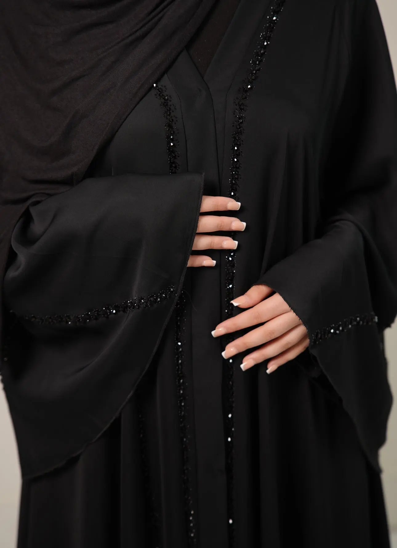 Classy Emirati Abaya - black Losyana.Shop