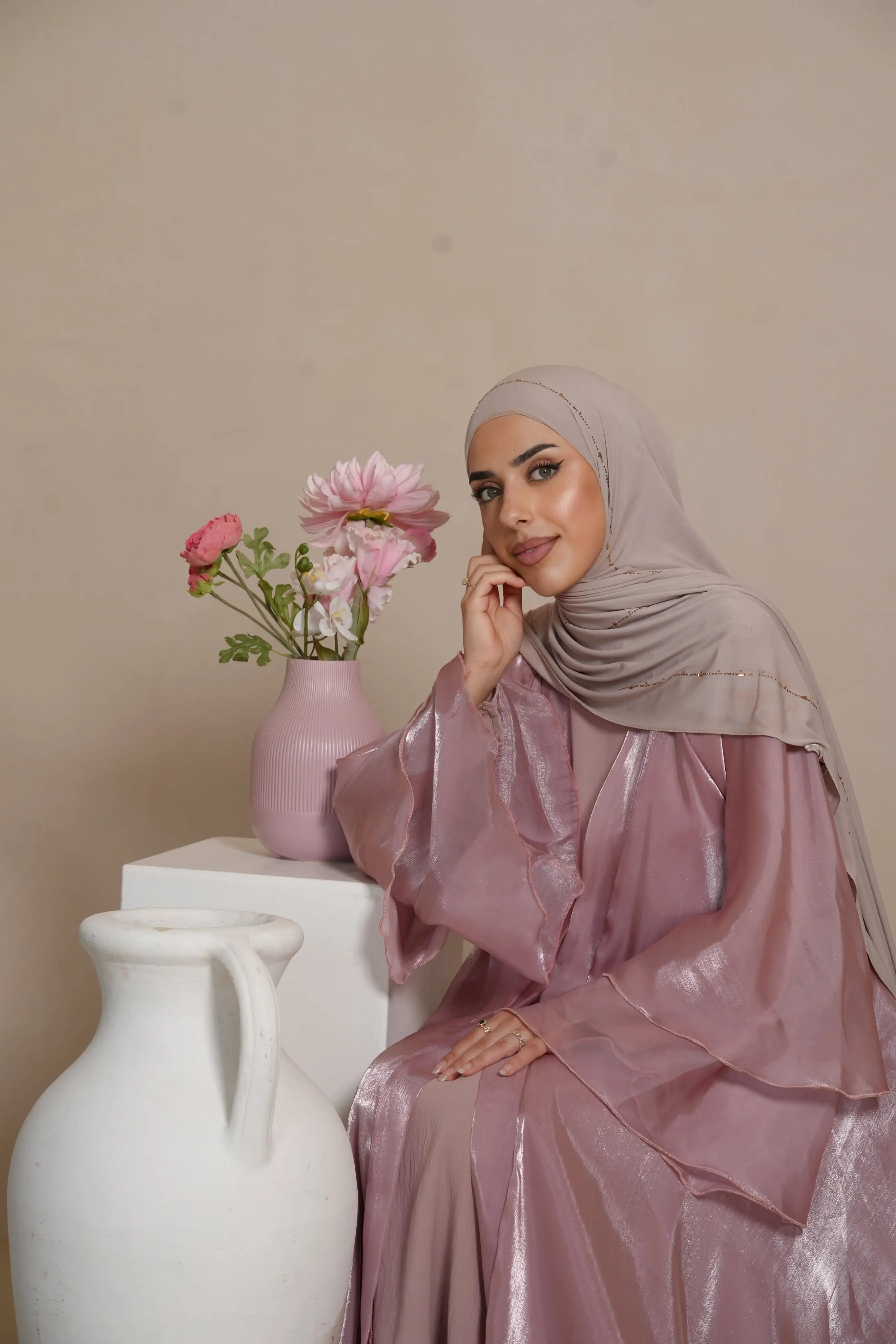 DXB Flower Abaya - Rose Losyana.Shop