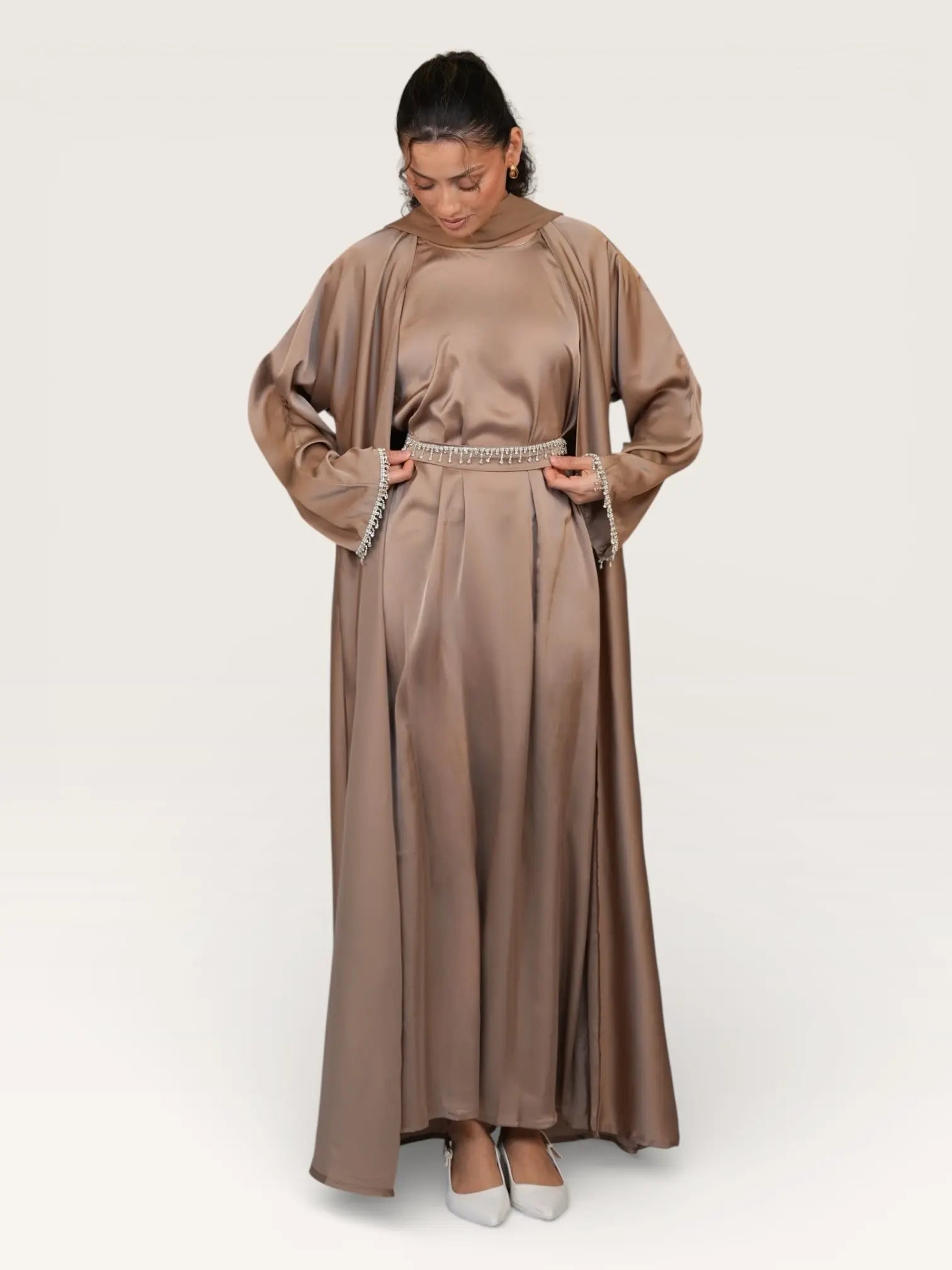 zara abaya - beige