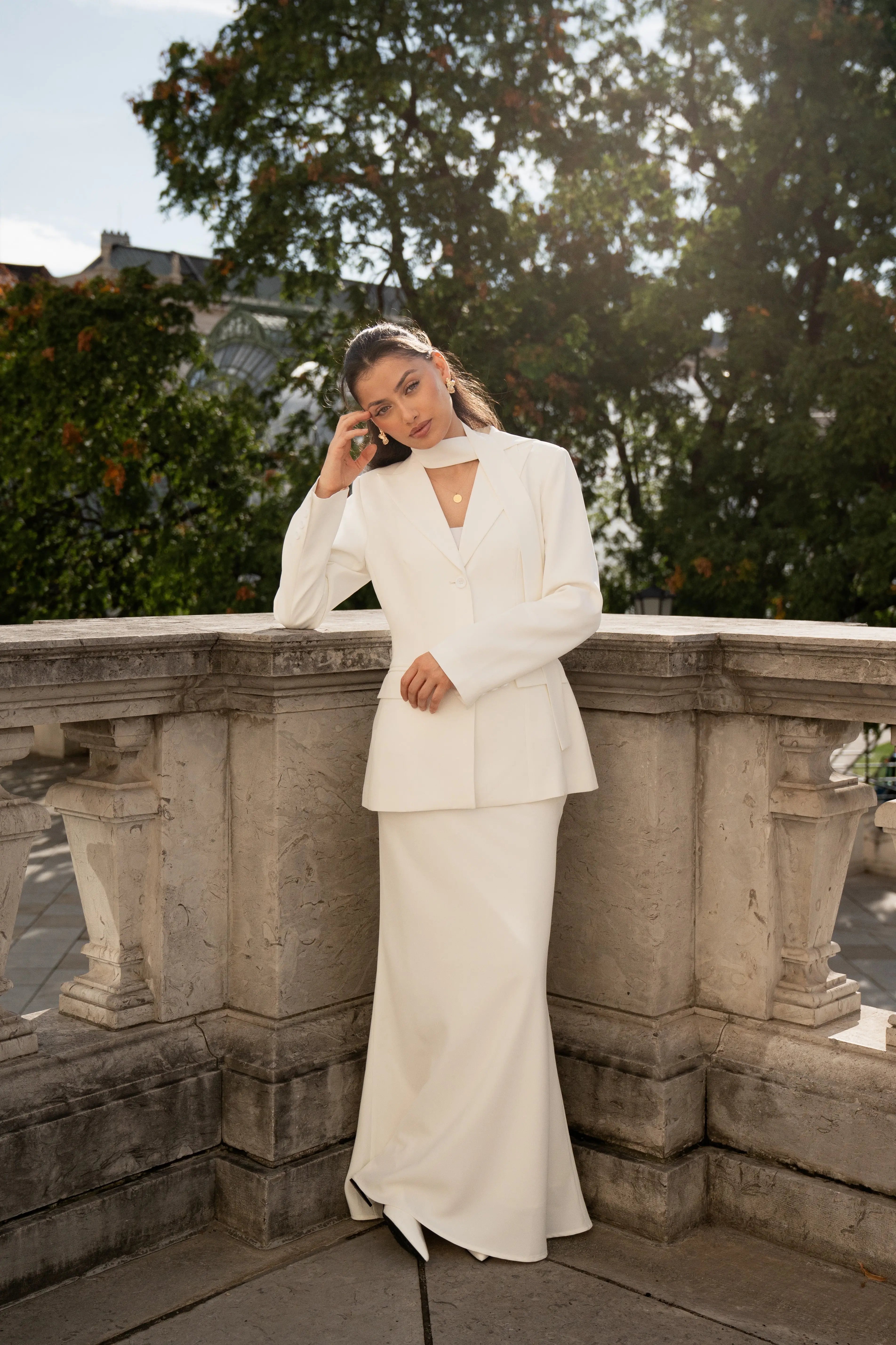 the palais skirt - white Losyana.Shop