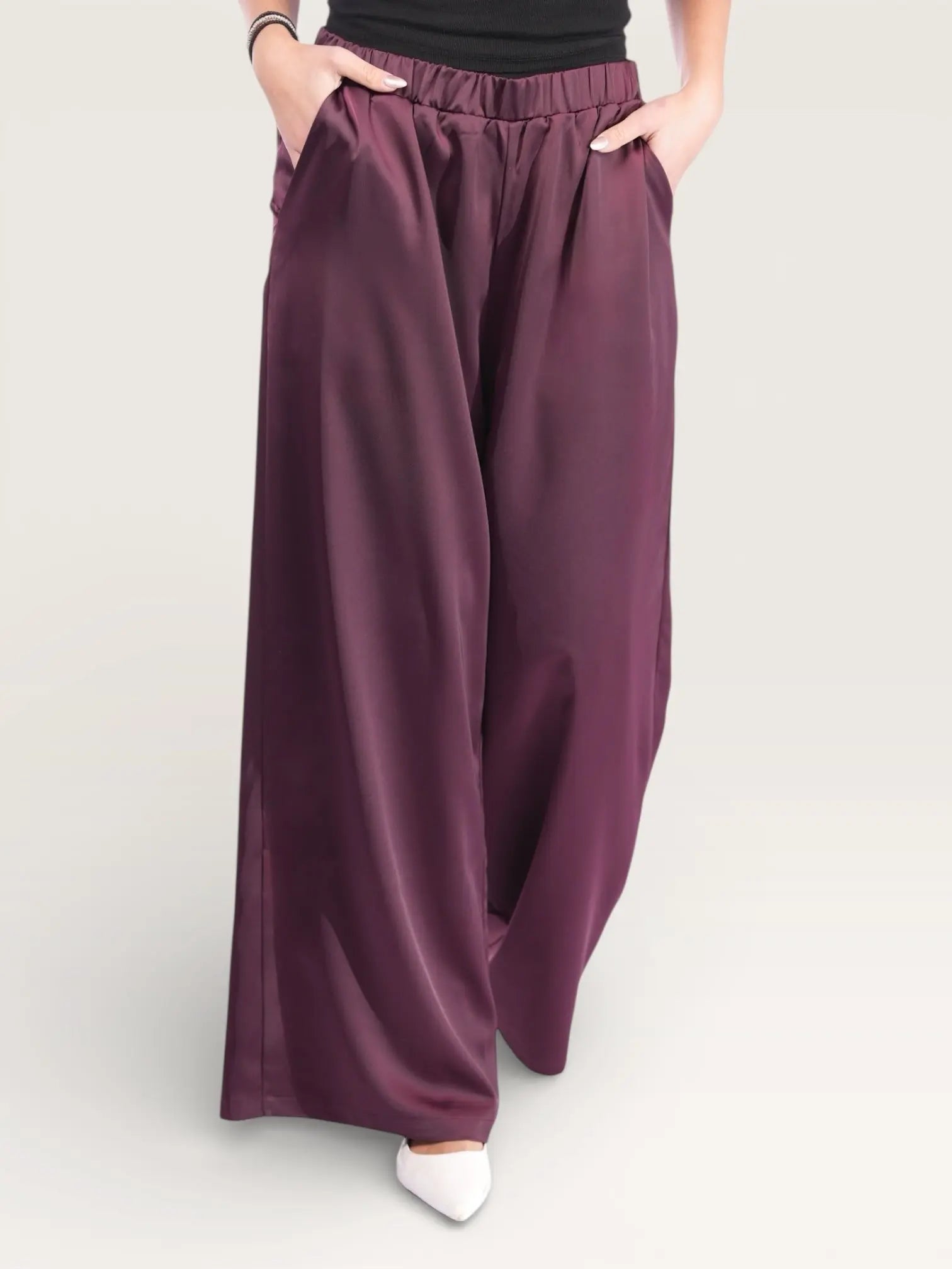 silk muse pants - purpur