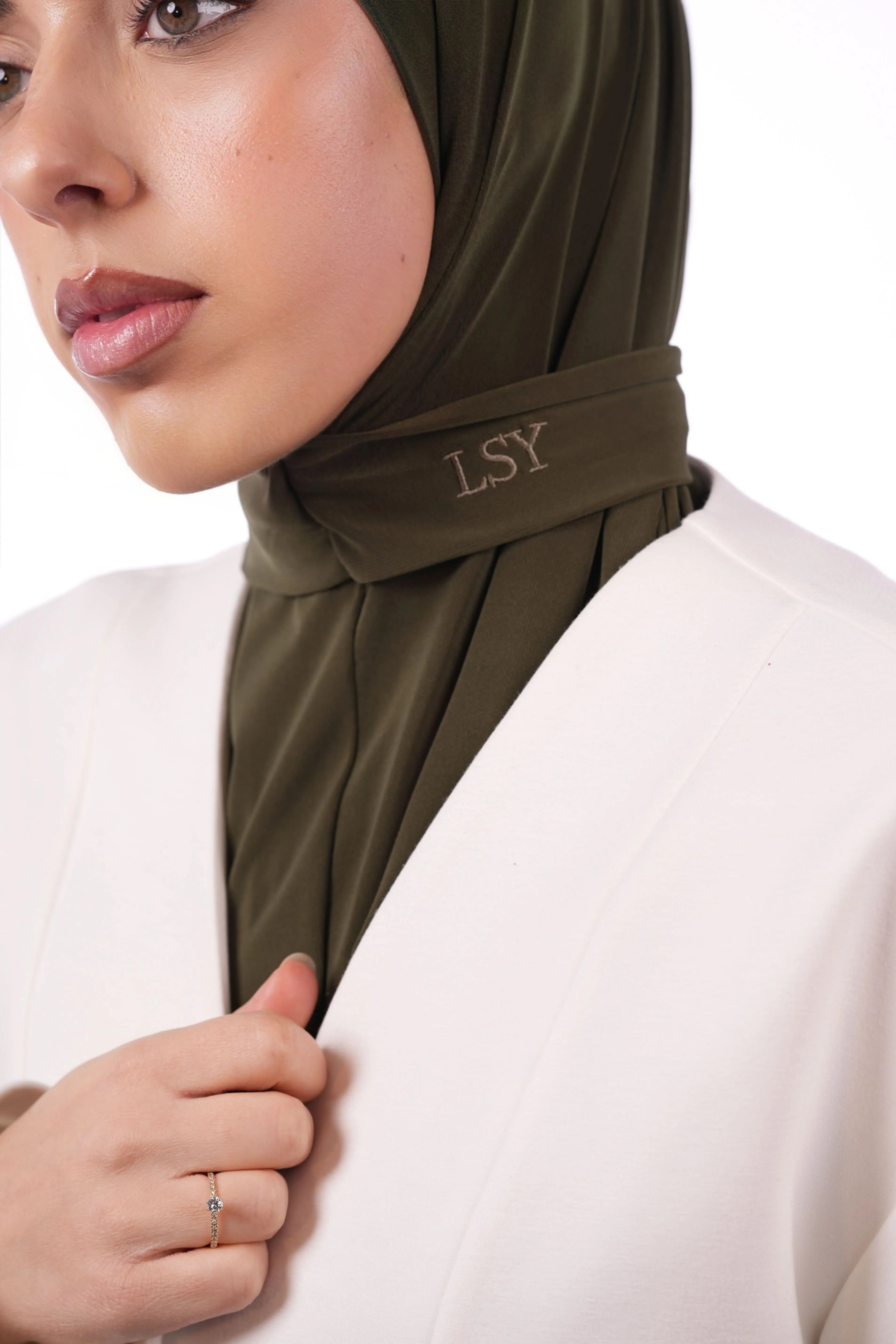 Instant Hijab - army green - Losyana.Shop