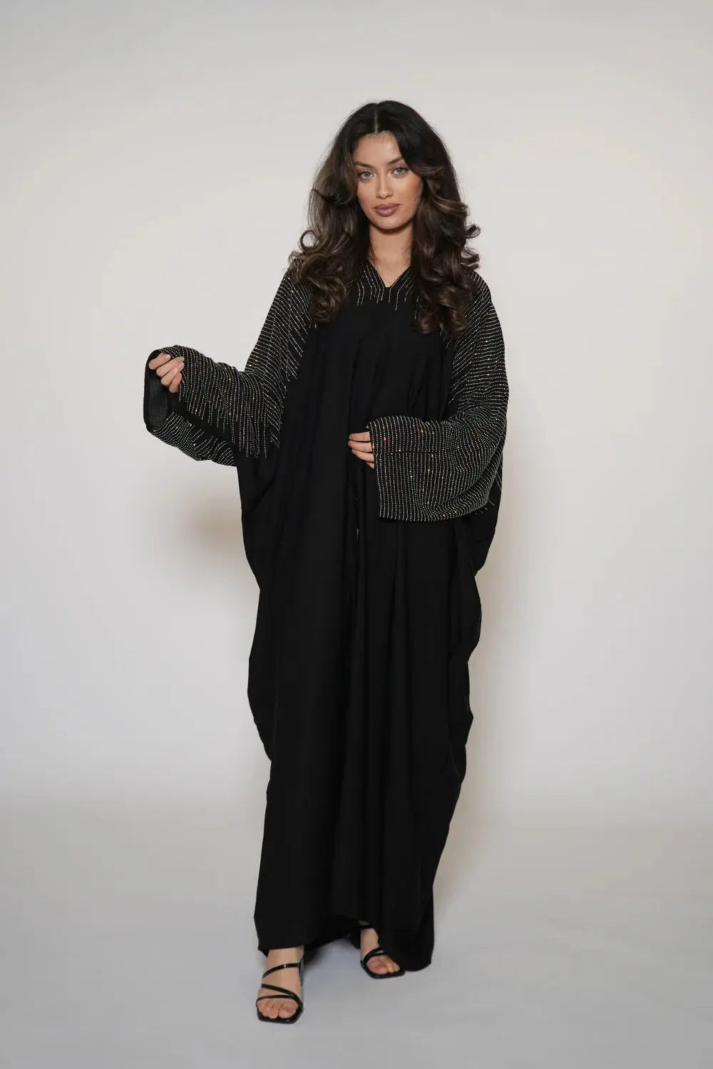 DXB Glitter Abaya - Black Losyana.Shop