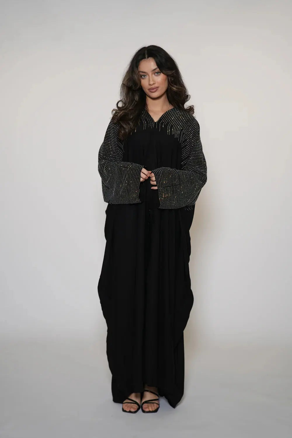 DXB Glitter Abaya - Black Losyana.Shop