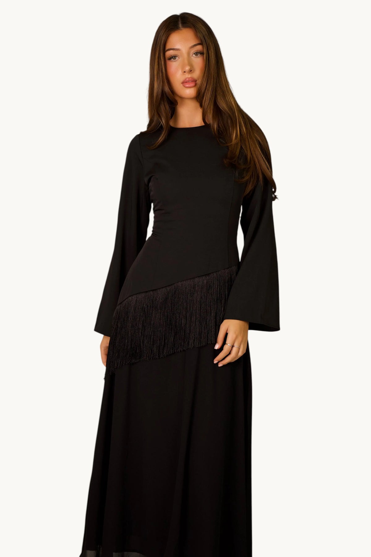 Corsetjurk met franjes