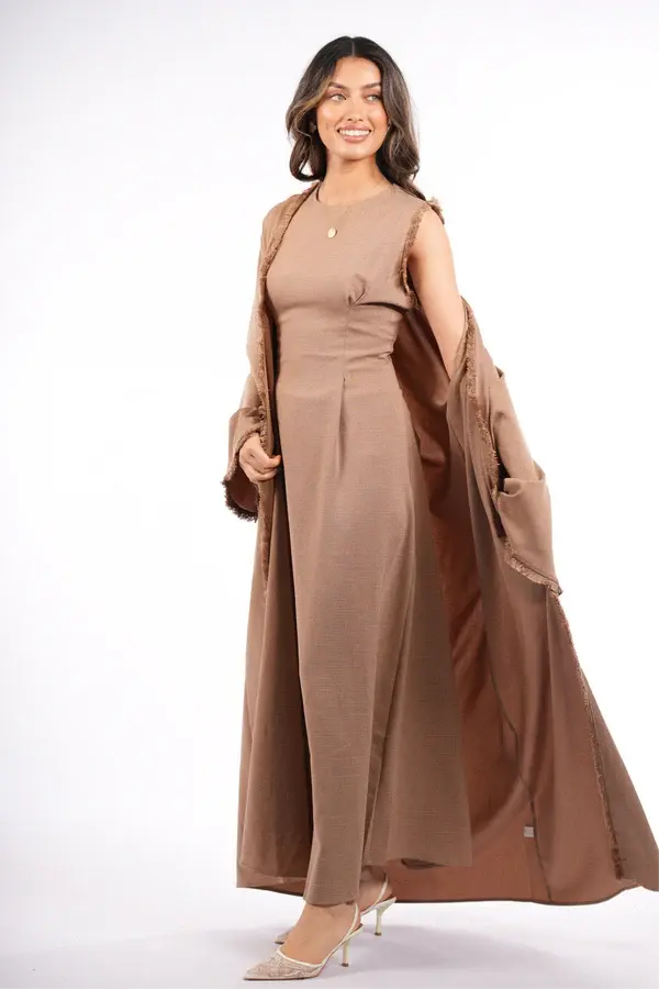 vienna corset & kimono - brown mousse Losyana.Shop