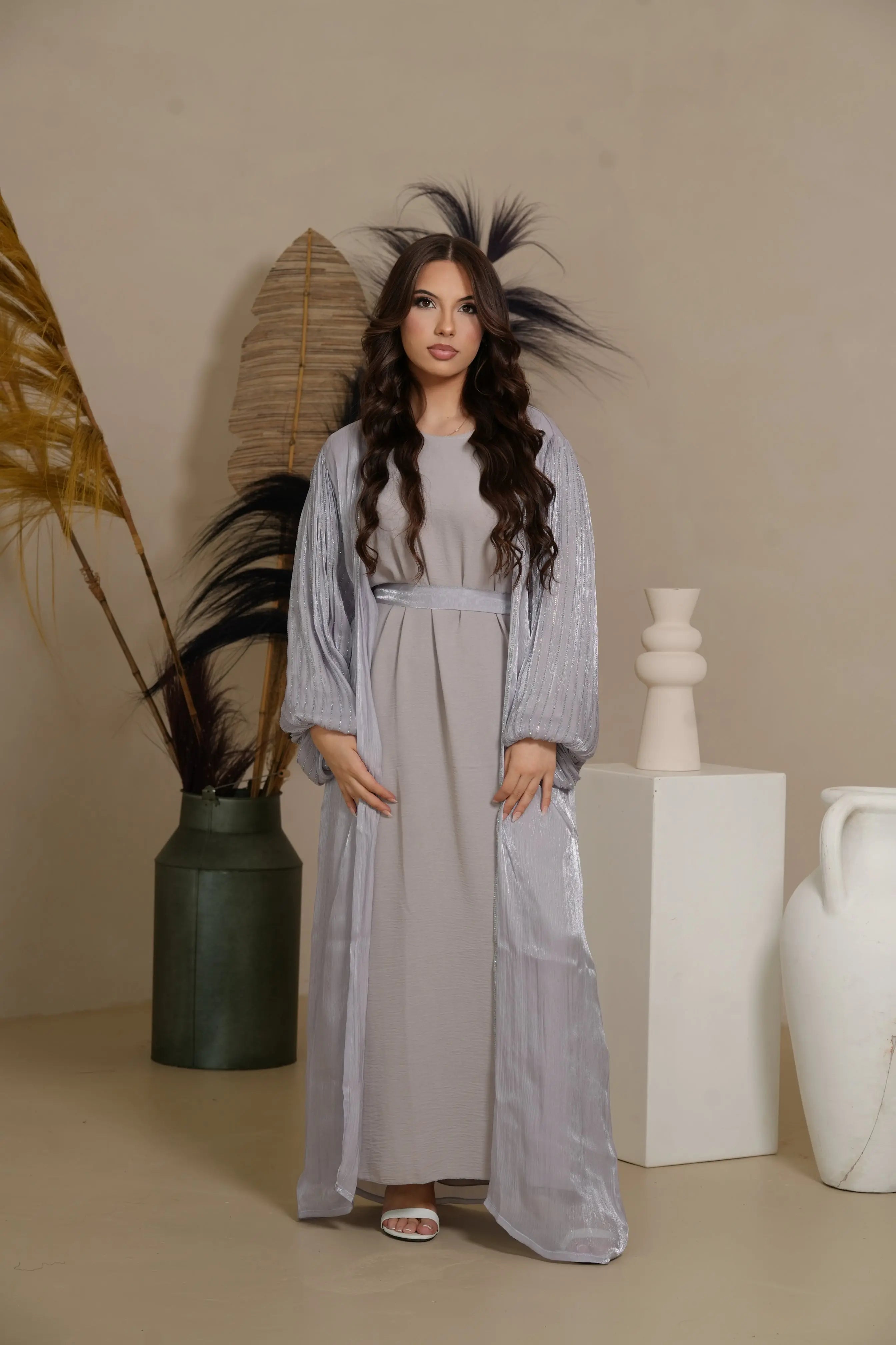 Silverstone arm Abaya - Lavendel Losyana.Shop
