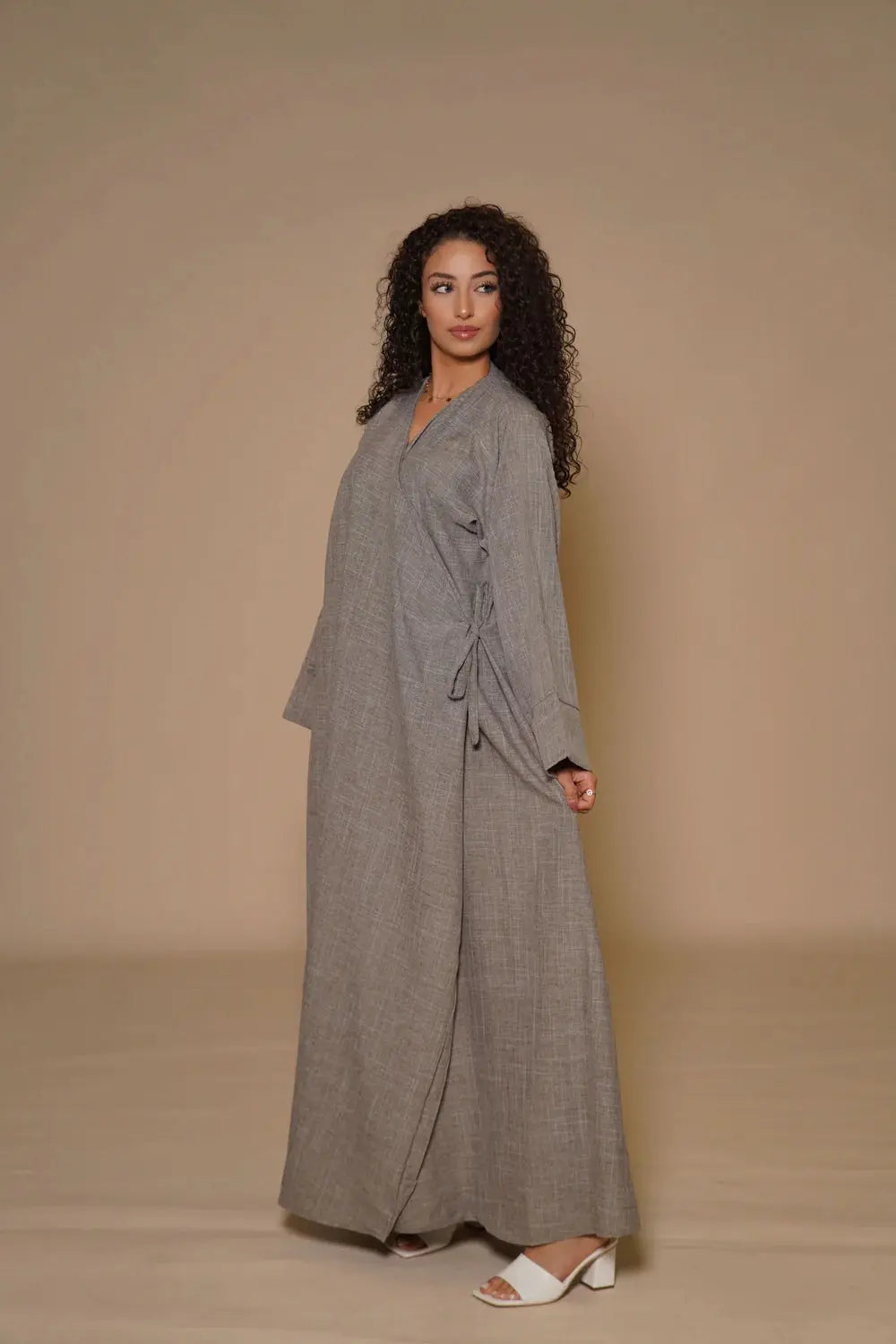 DXB Linen Abaya Cord - venge Losyana.Shop