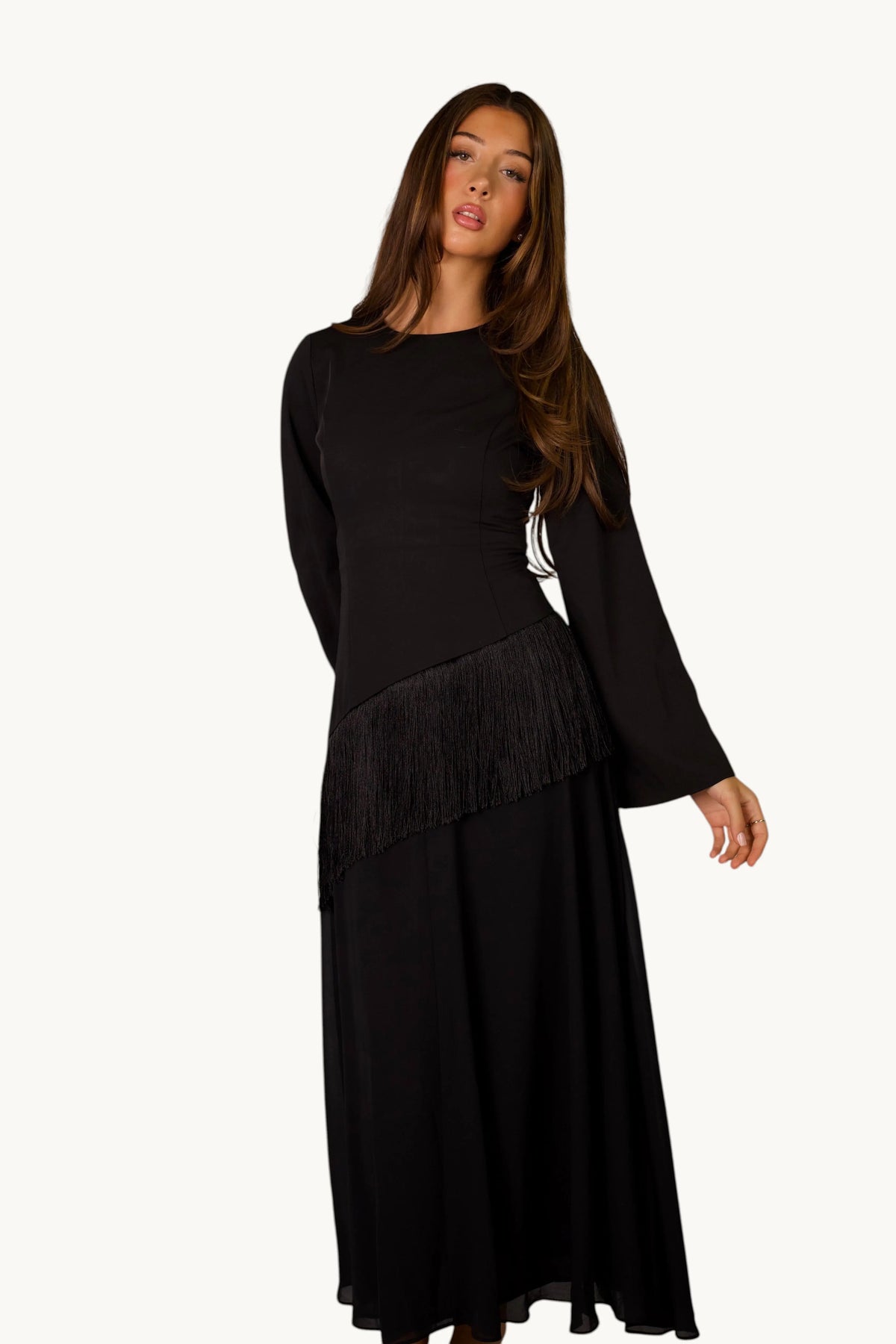 Corsetjurk met franjes