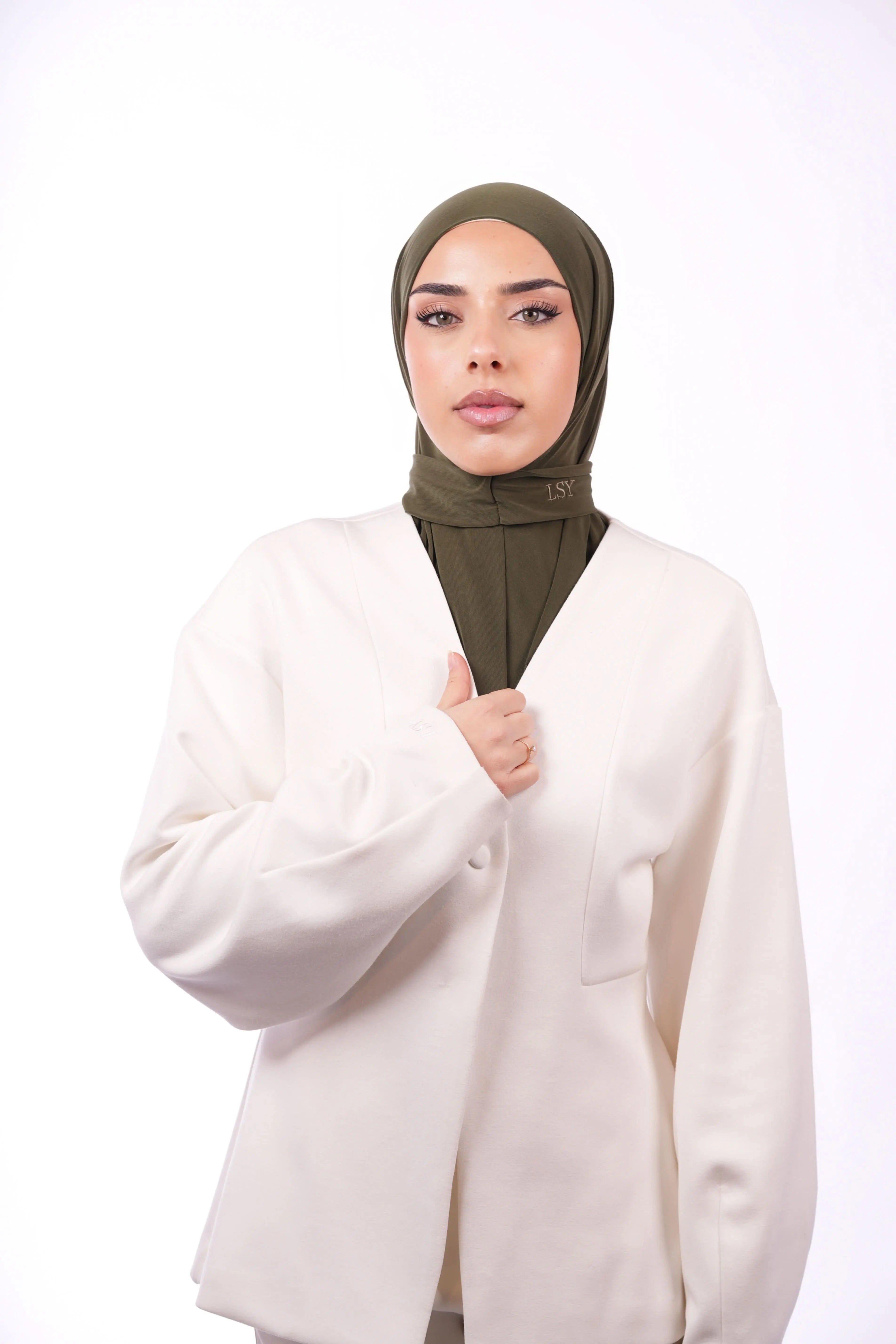 Instant Hijab - army green - Losyana.Shop