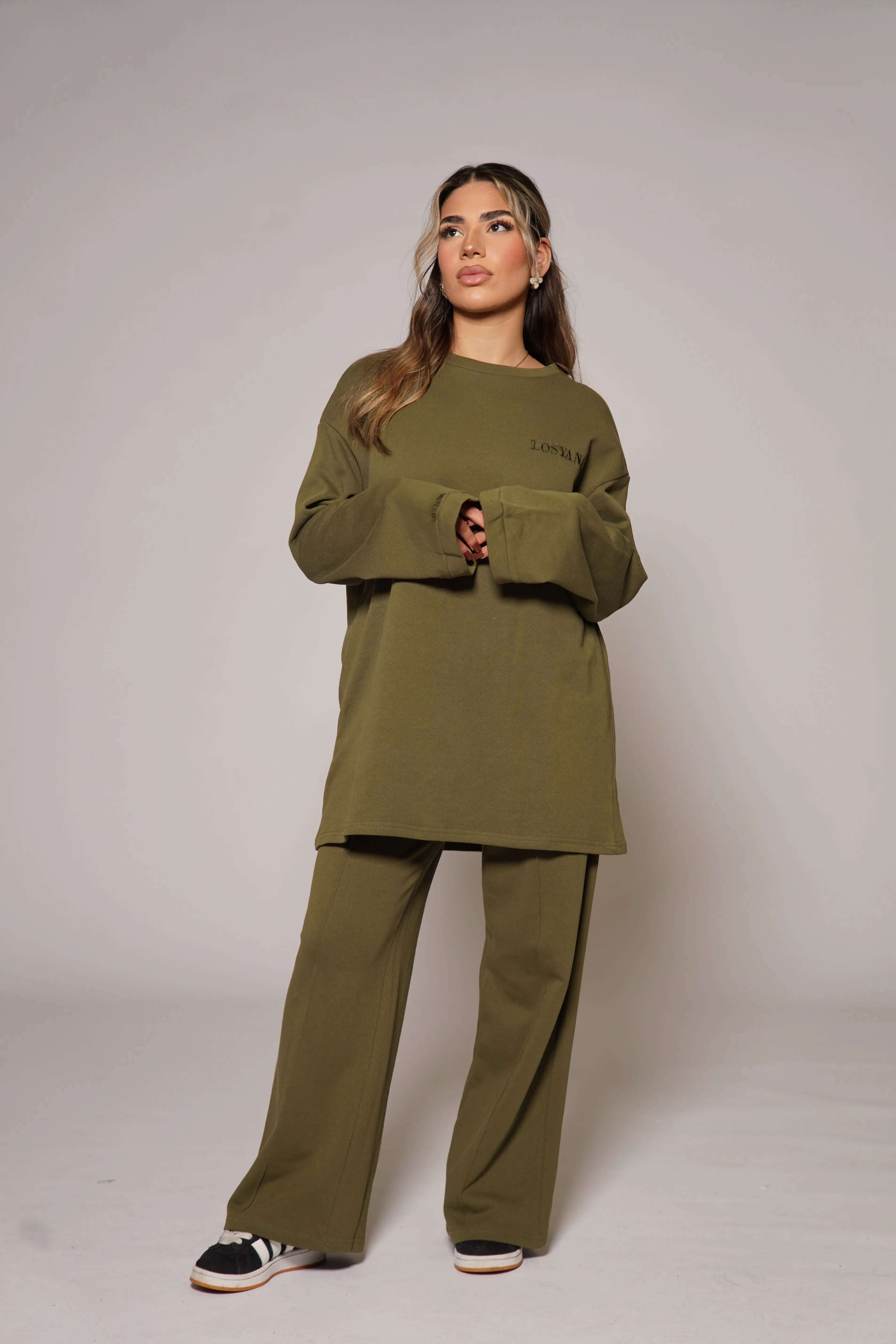 Lounge and Gym set - khaki green Losyana.Shop