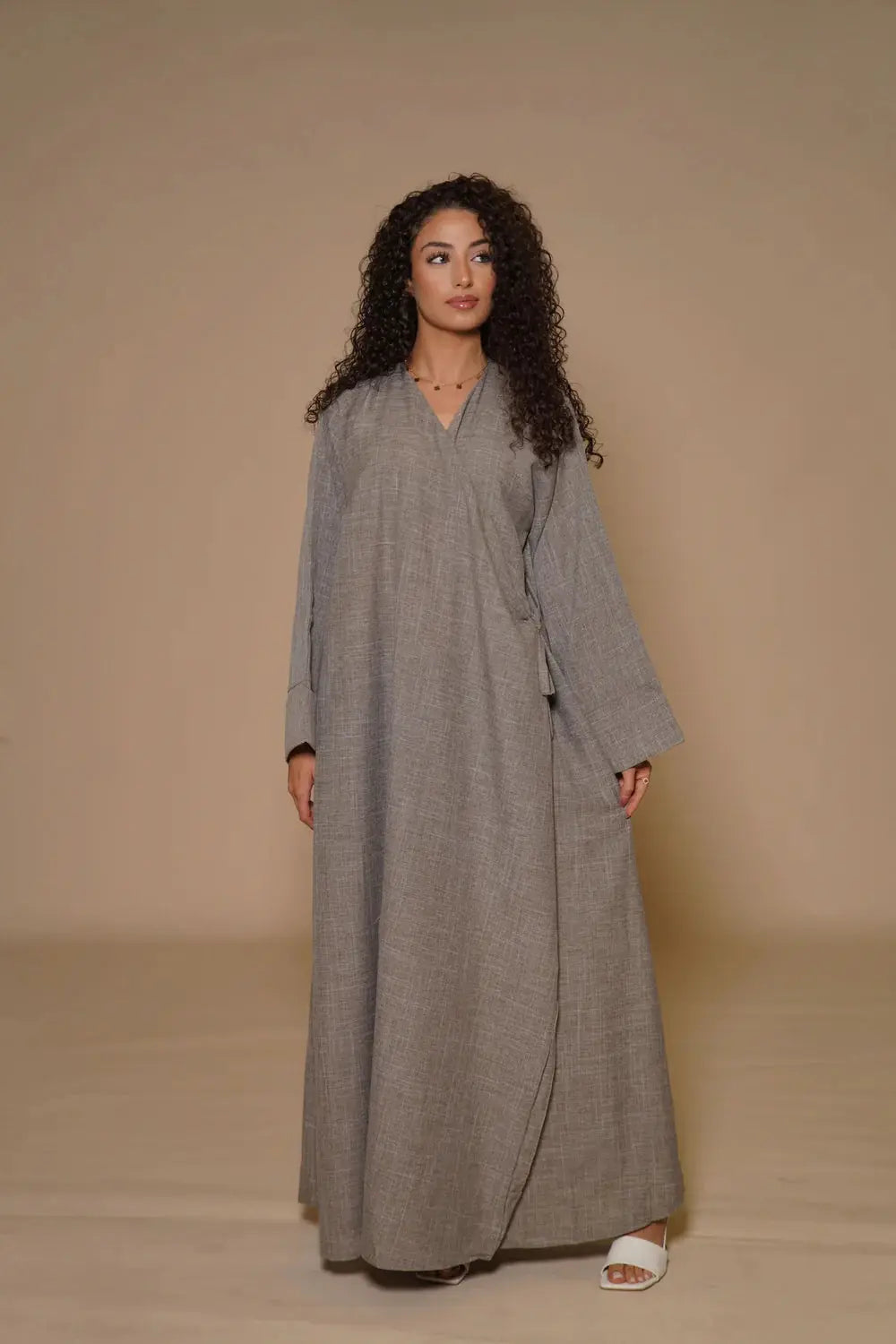 DXB Linen Abaya Cord - venge Losyana.Shop