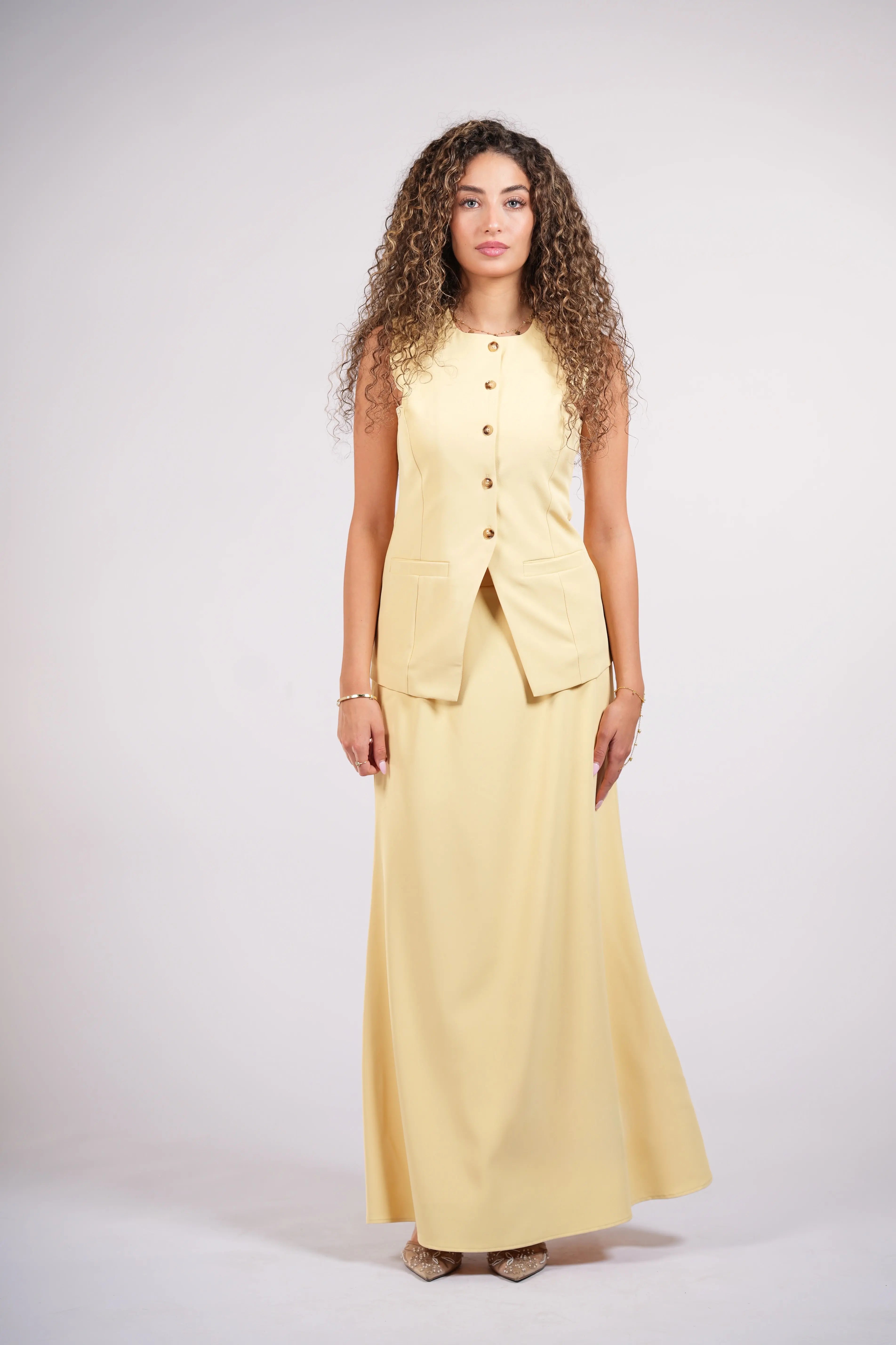 old vienna skirt - butter yellow Losyana.Shop