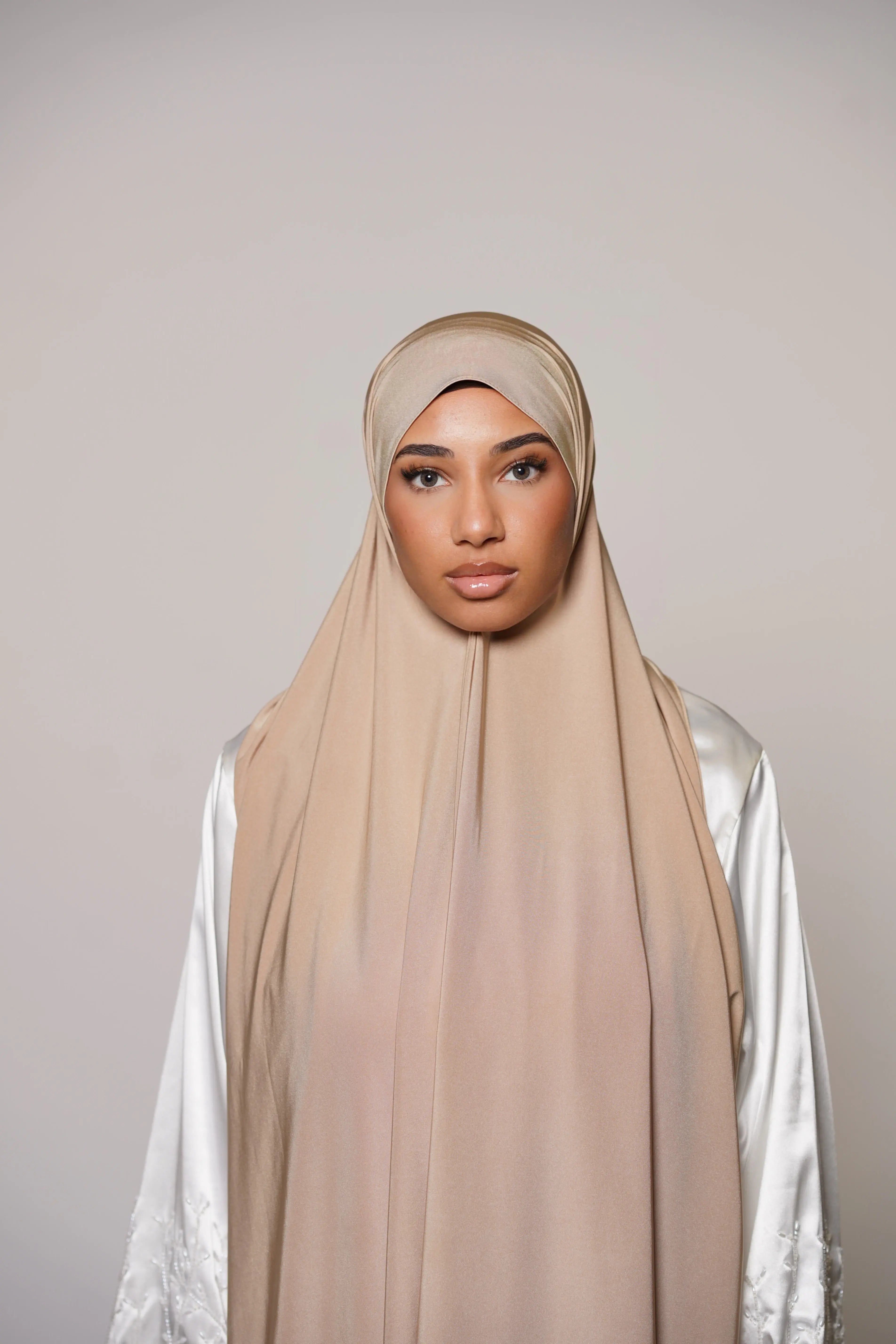 Satin Premium Jersey - golden beige Losyana.Shop