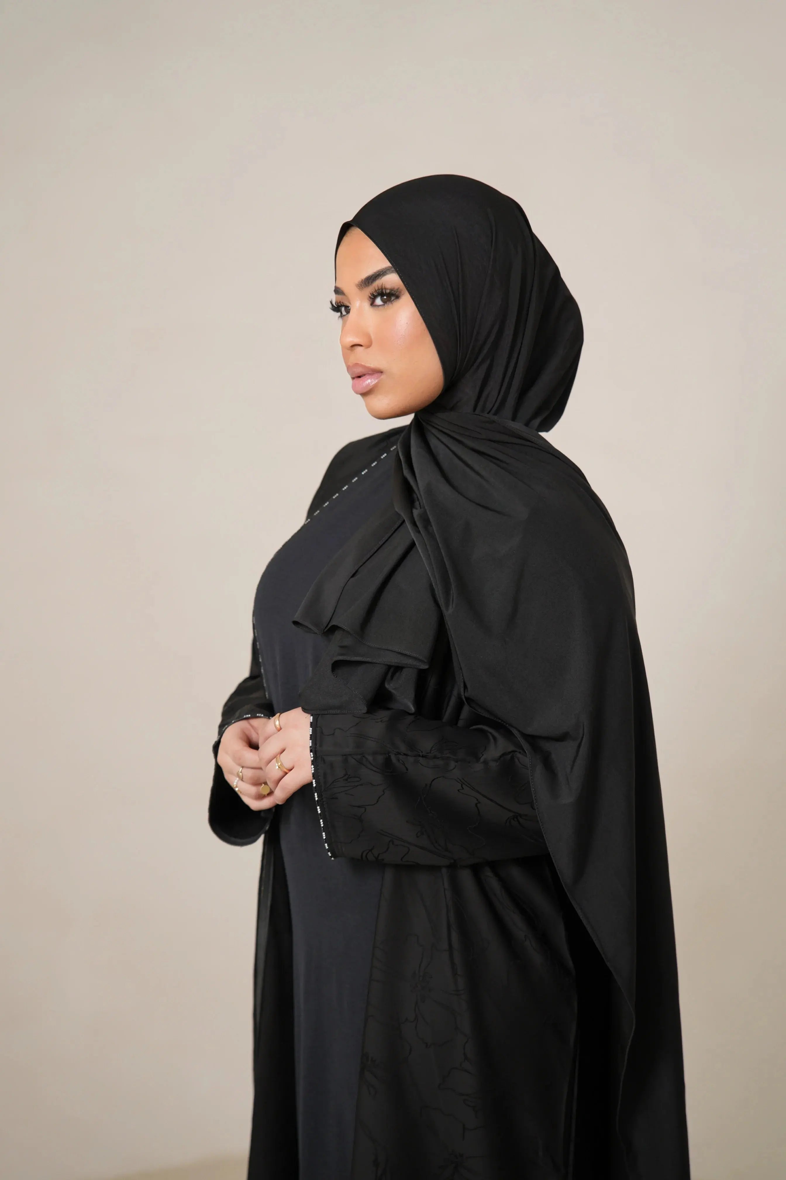 Emirate abaya - Black Losyana.Shop