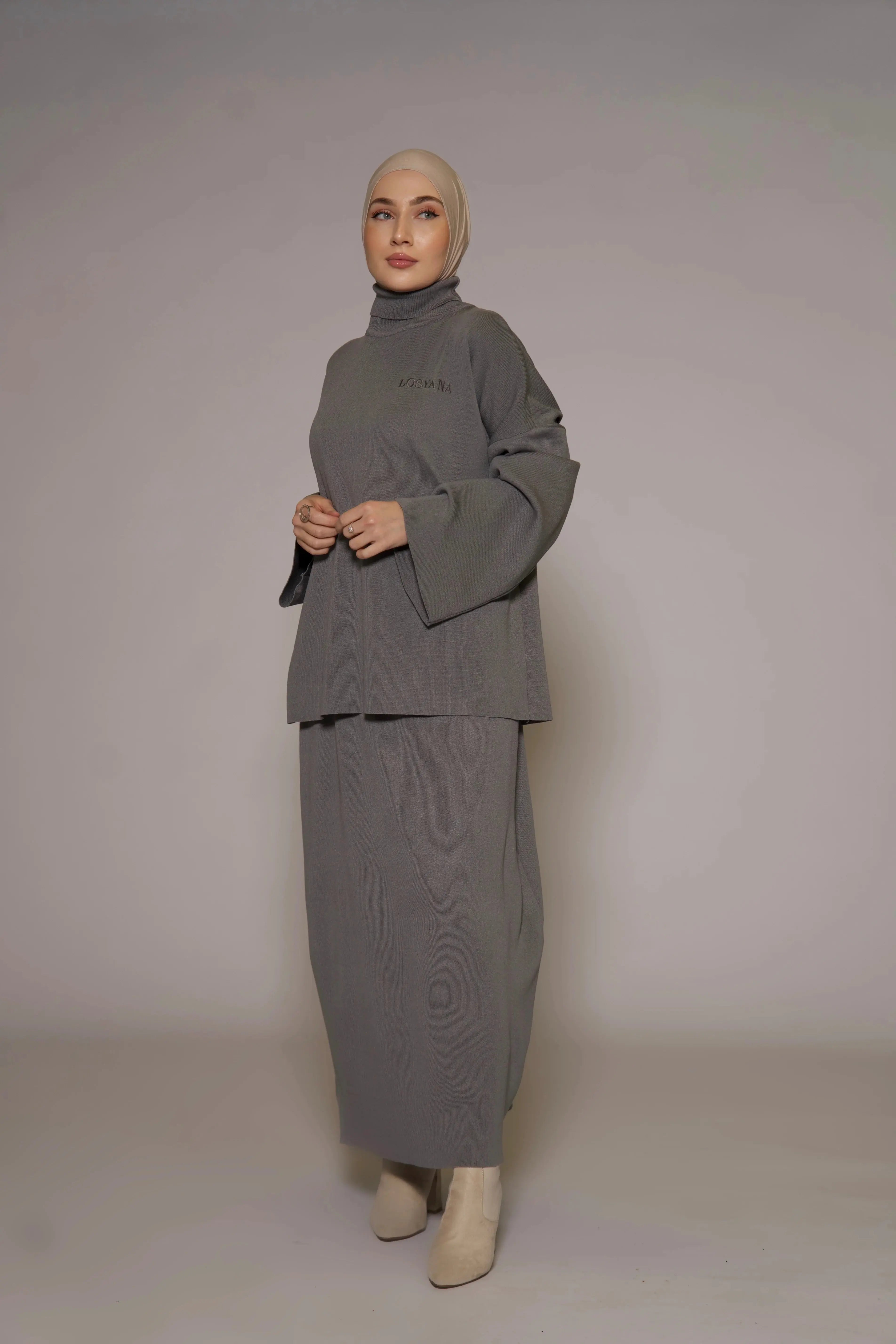 Luxury Cotton Set - Grey Losyana