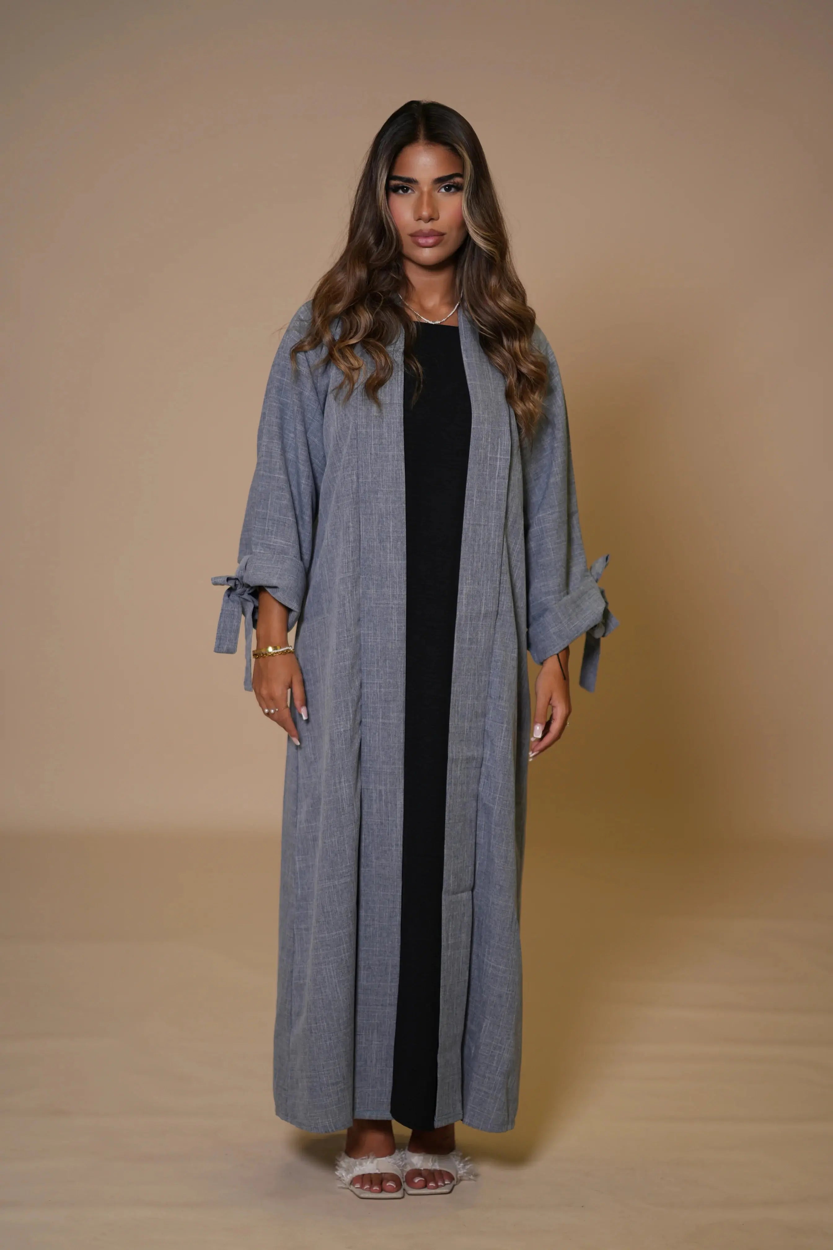 Dubai Linen set - Blue Grey Losyana.Shop